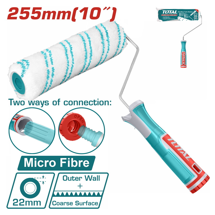Rodillo de pintura de microfibra 255mm (10") TOTAL