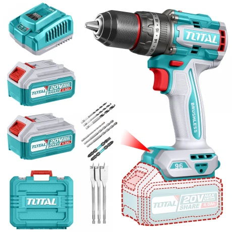 kit de Taladro Atornillador Total 20v + accesorios