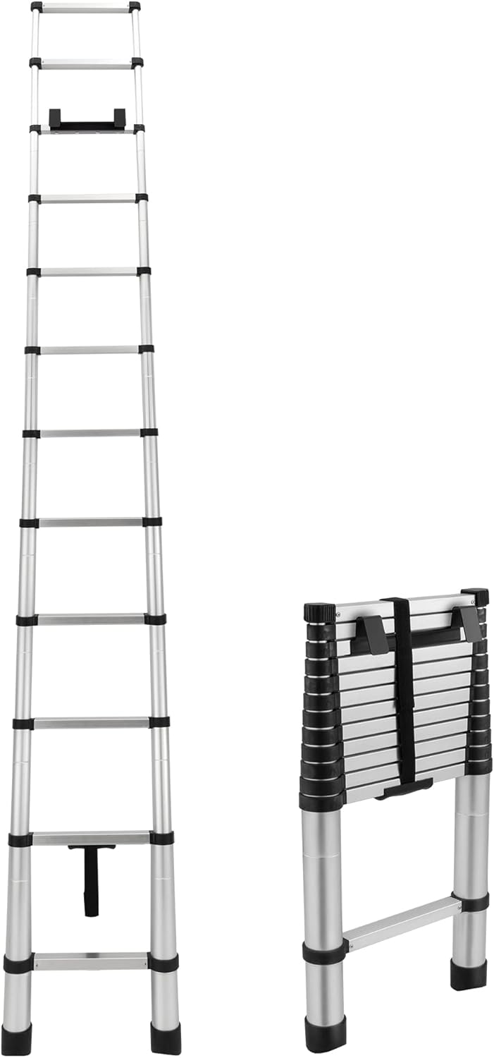 Escalera telescópica de aluminio