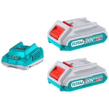 Kit de baterías y cargador TOTAL 20V 2.0Ah
