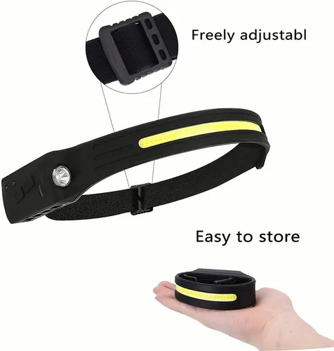 Linterna Minero Vincha Led con sensor de movimiento Recargable