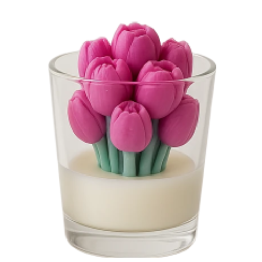 Bougie Artisanale Tulipe Parfumée