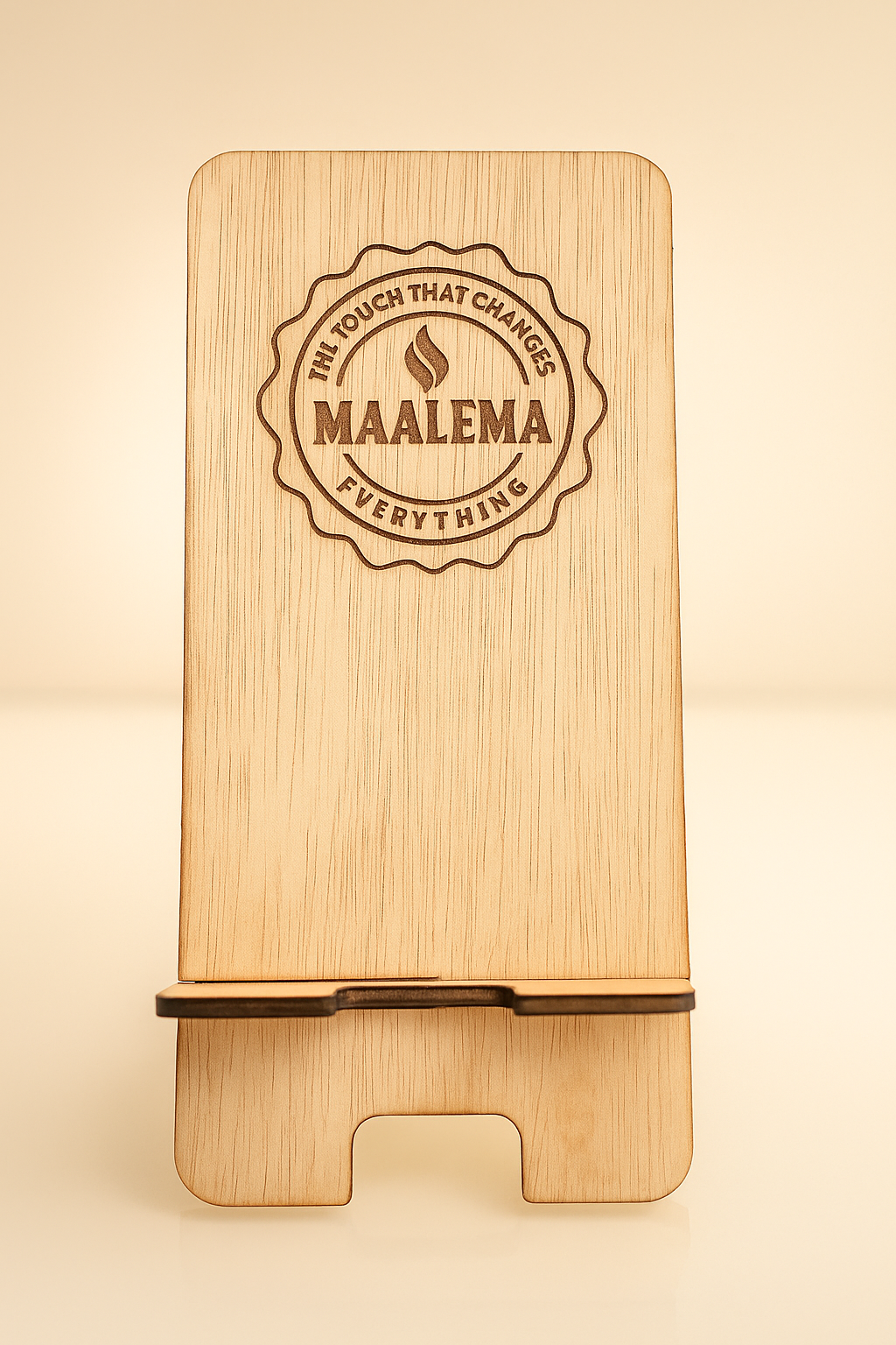 📱 Support Téléphone en Bois Personnalisable – Gravure Laser 🌿 Élégance naturelle, design pratique, touche personnelle.