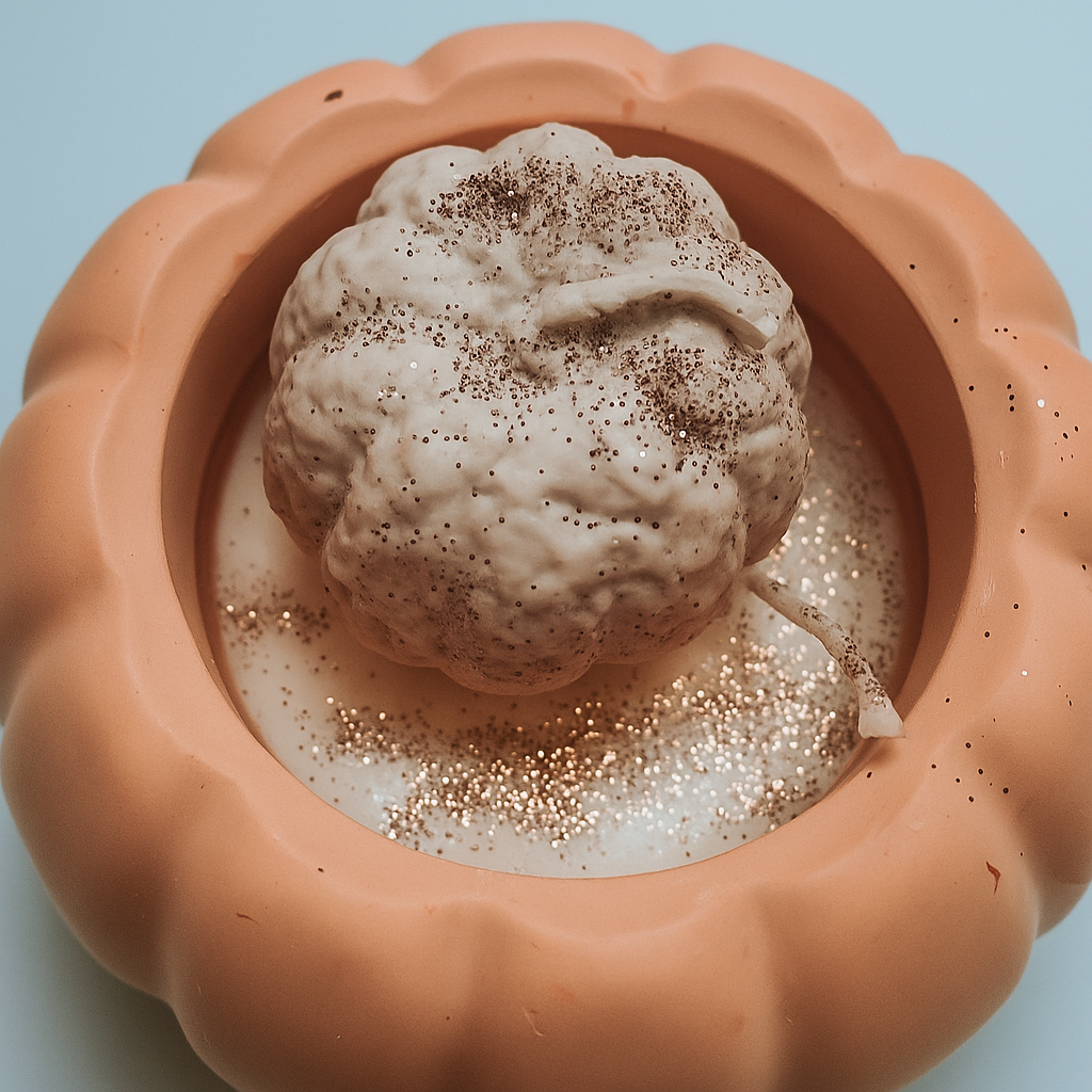 Bougie Parfumée en Mug Citrouille – Cire de Soja 100% Naturelle
