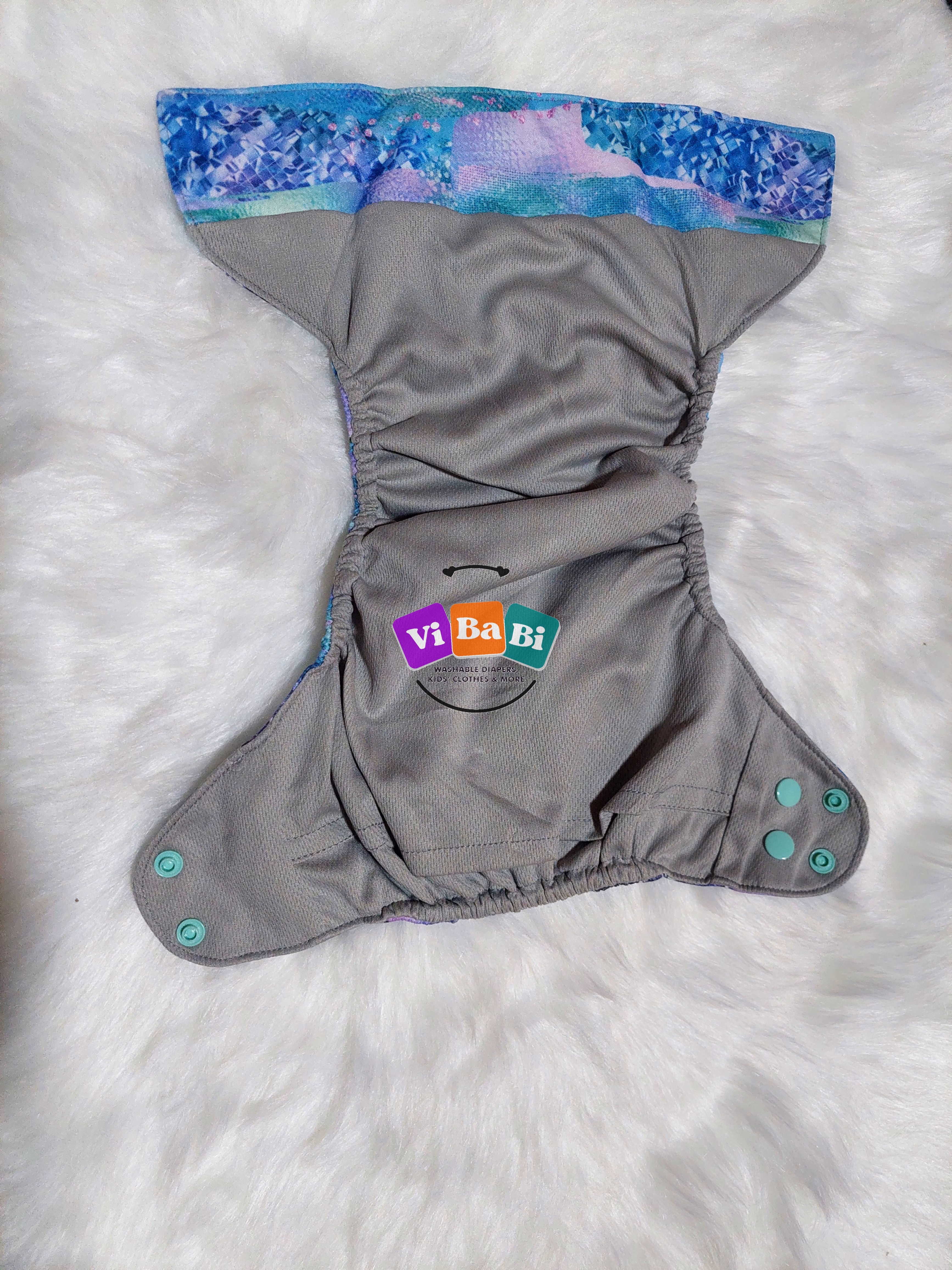 Mermaid Stroke by Squishy Lil Campers, (Pocket) Reusable Cloth Diaper