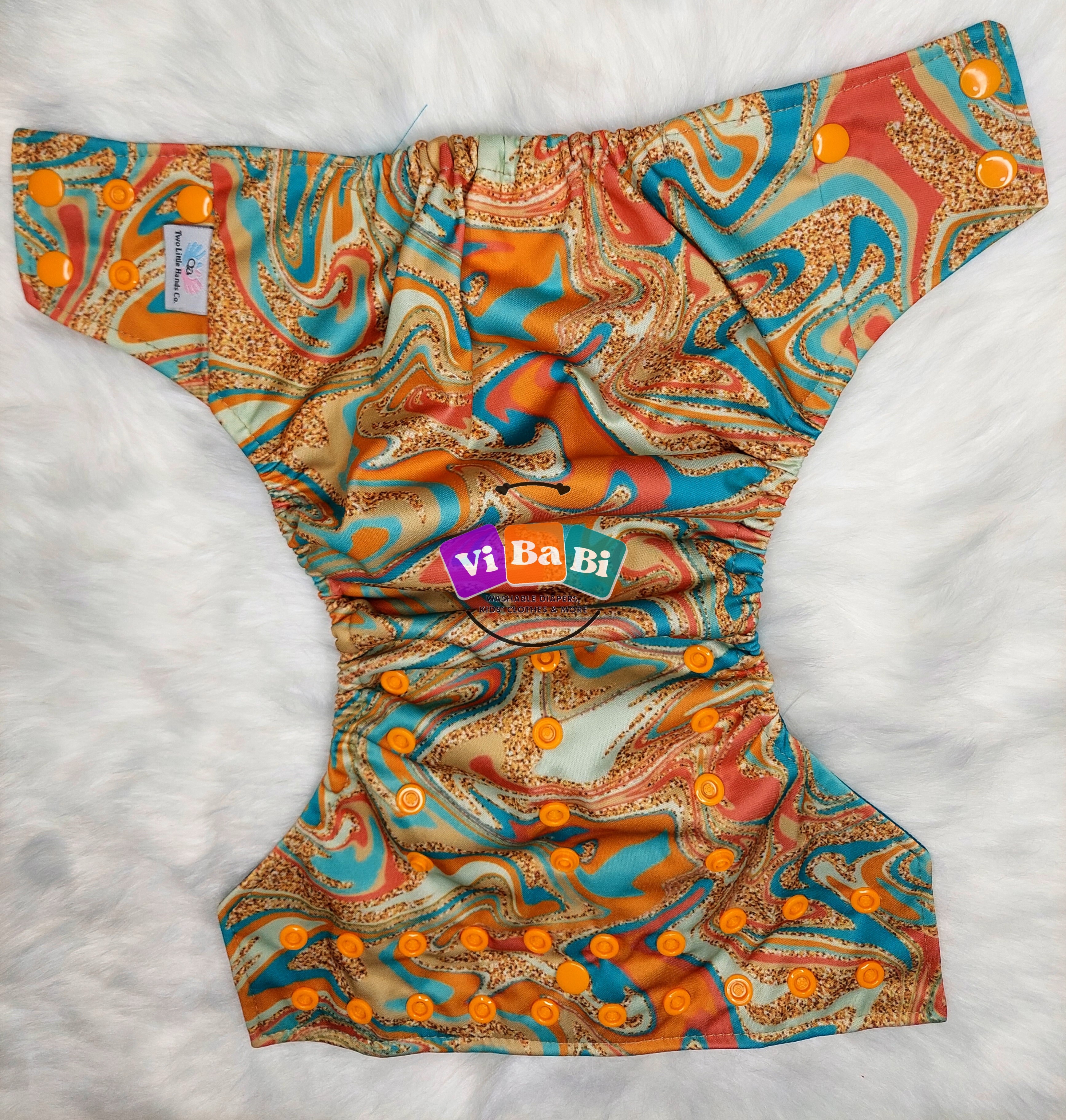 Glitter Sand - Orange Jade by Two Little Hands, (Pocket) Reusable Cloth Diaper