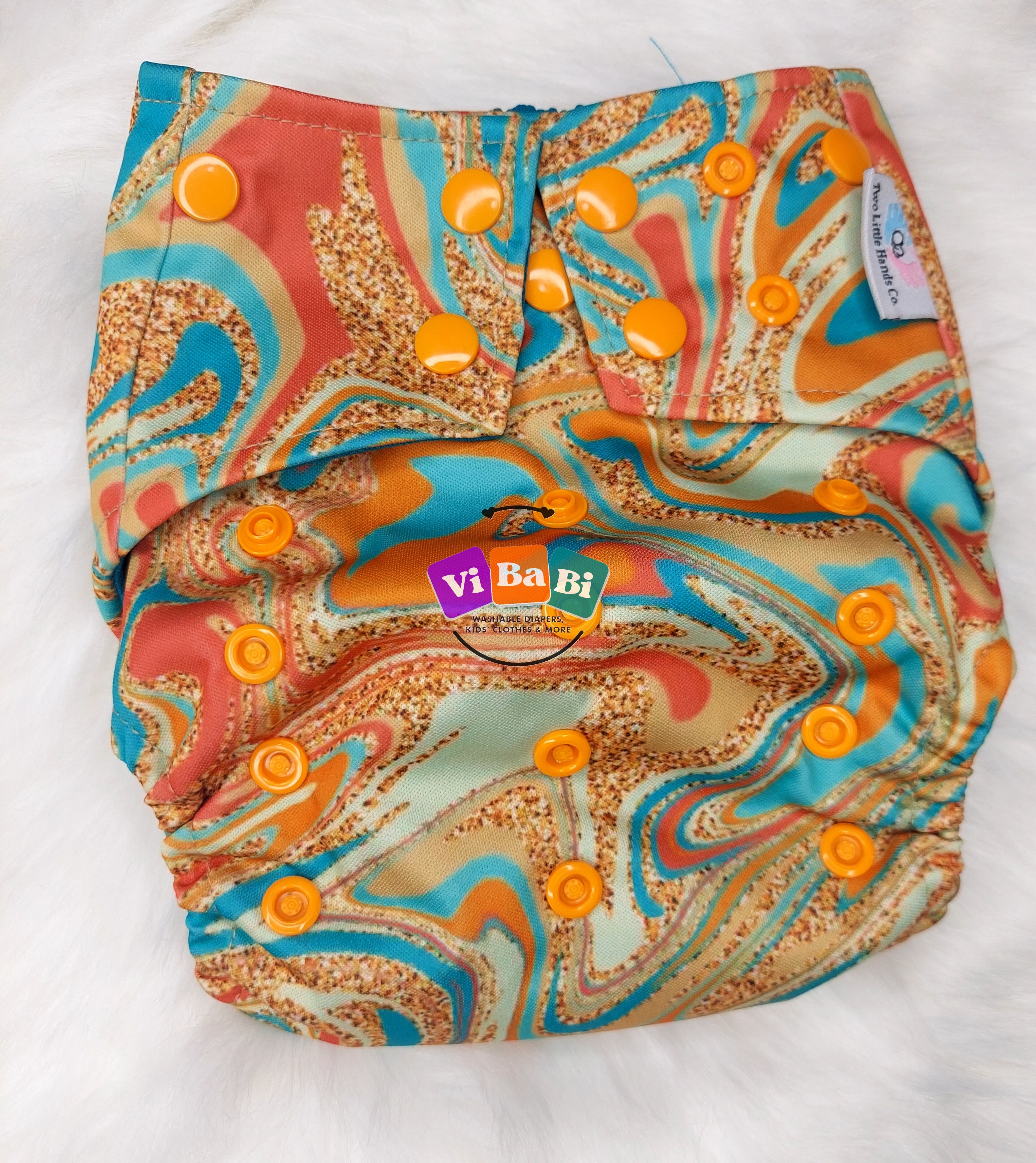Glitter Sand - Orange Jade by Two Little Hands, (Pocket) Reusable Cloth Diaper