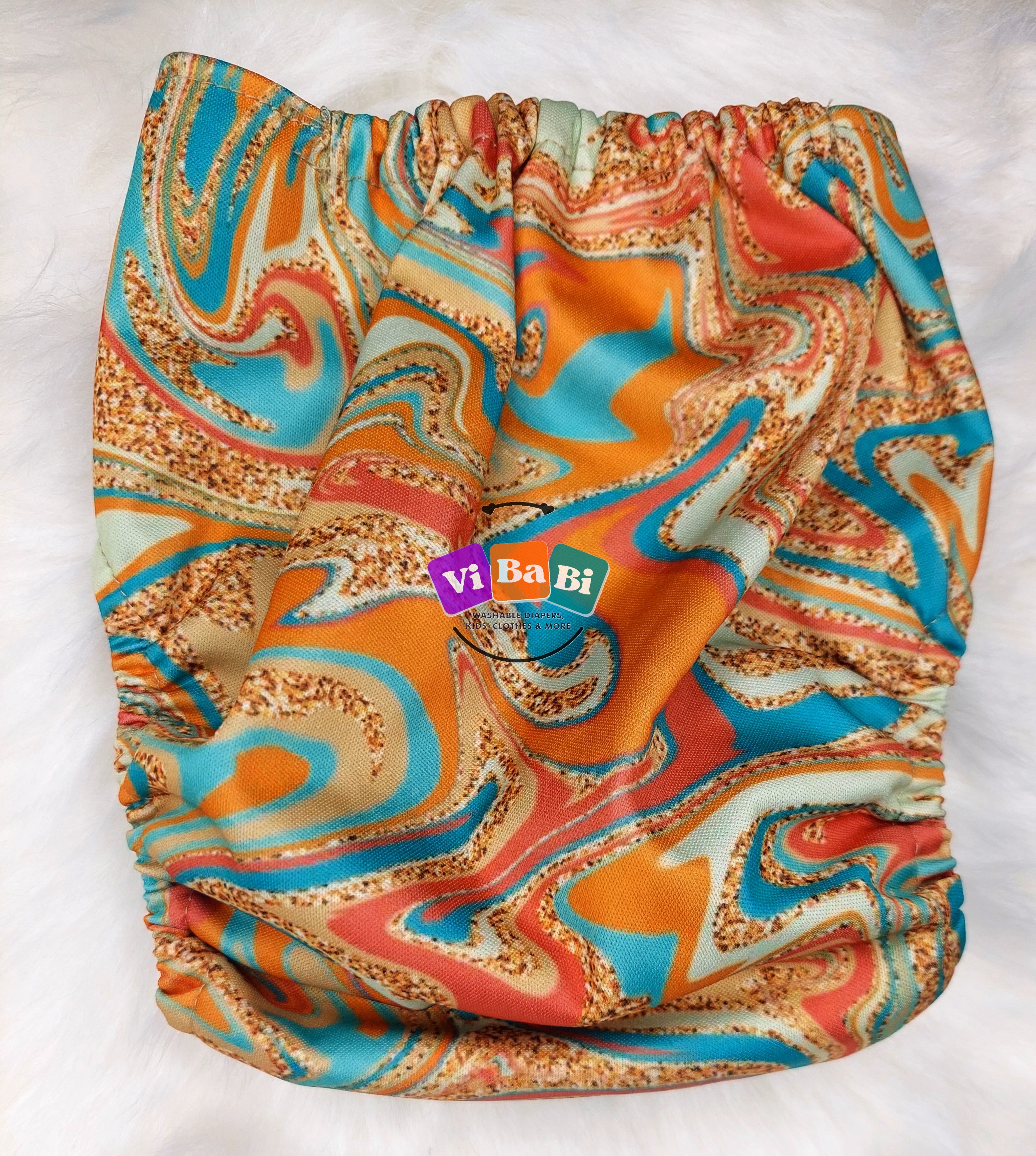 Glitter Sand - Orange Jade by Two Little Hands, (Pocket) Reusable Cloth Diaper