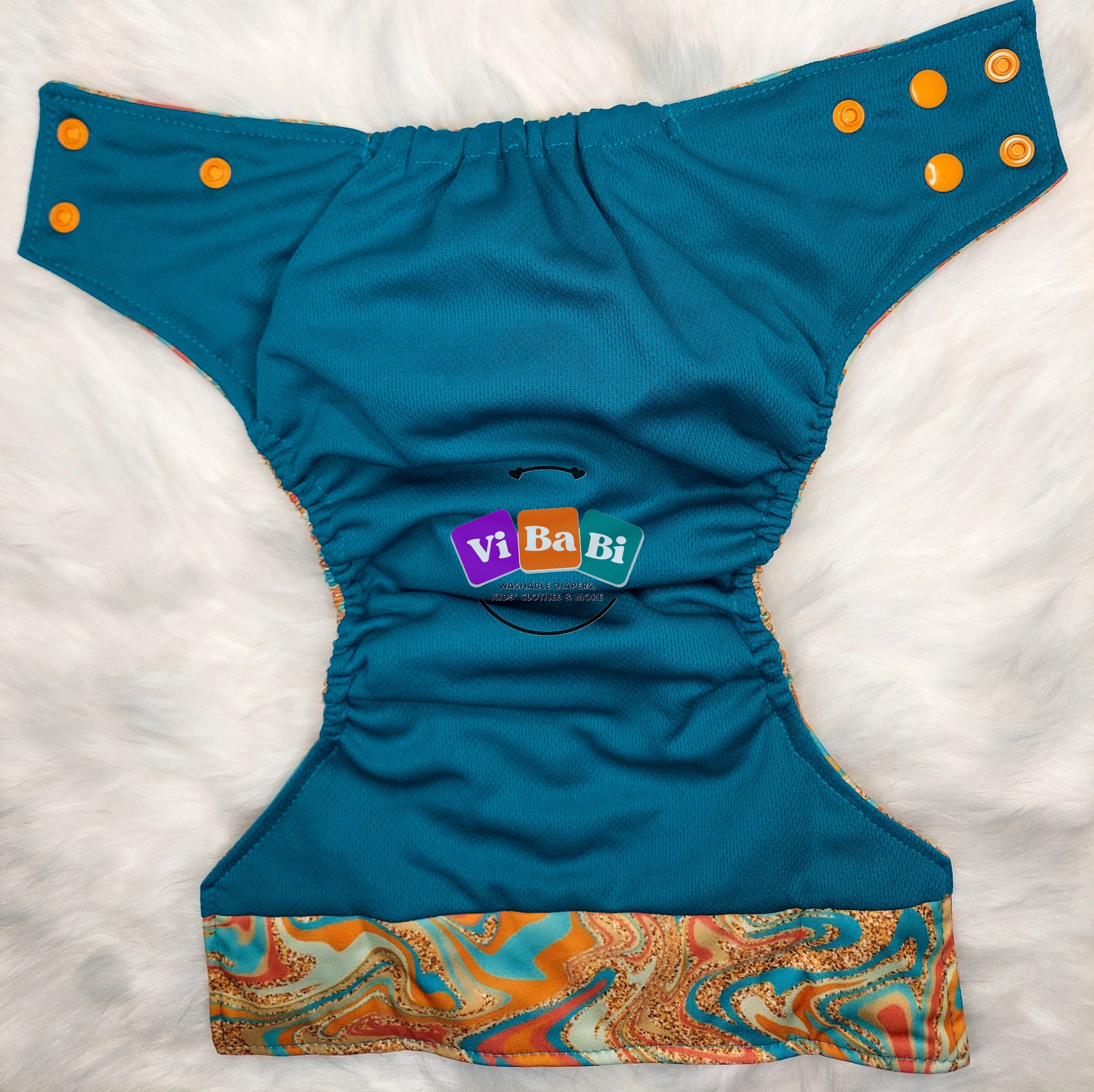 Glitter Sand - Orange Jade by Two Little Hands, (Pocket) Reusable Cloth Diaper
