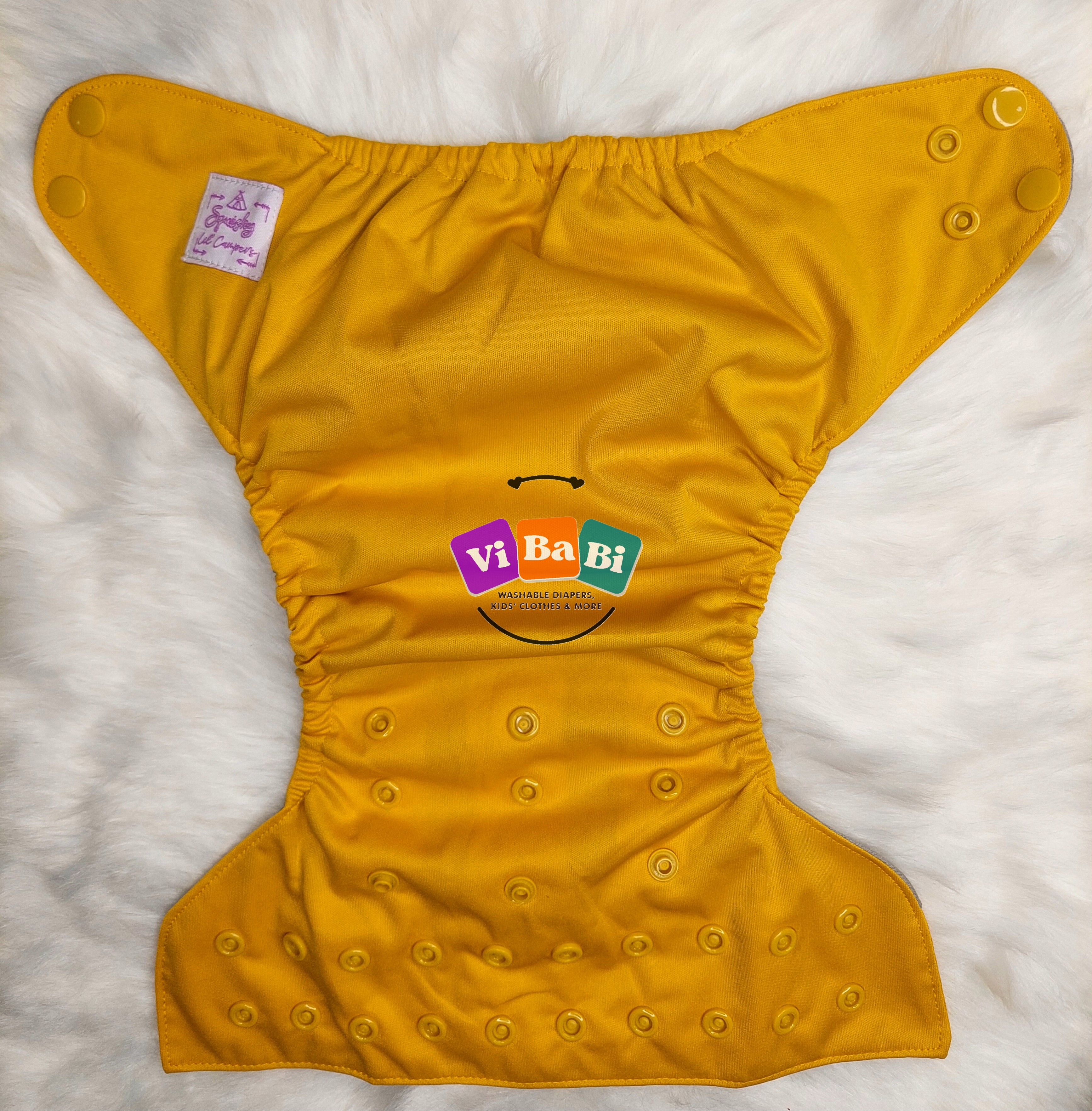 Jade by Squishy Lil Campers, (Pocket) Reusable Cloth Diaper