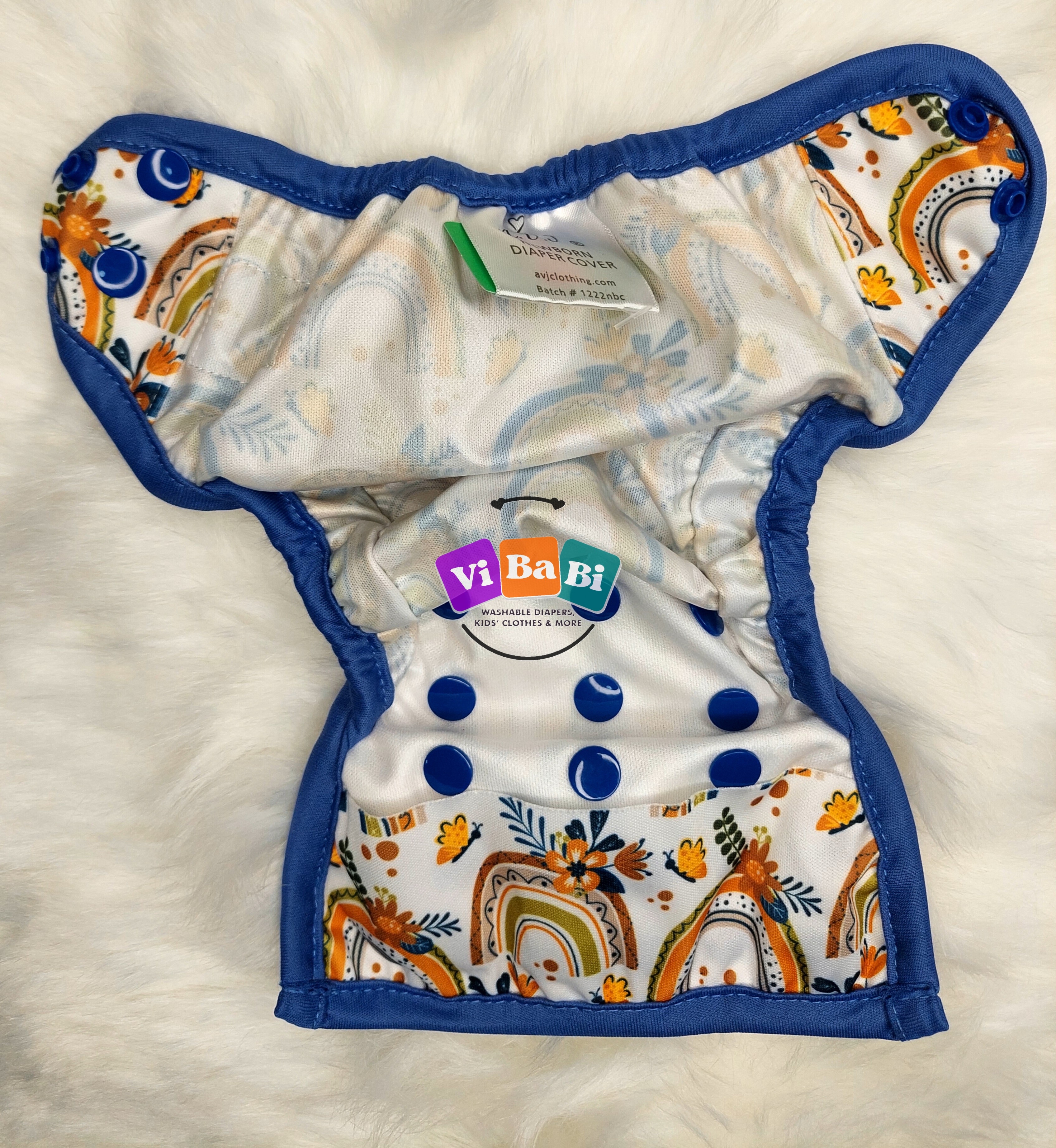 Boho Butterfly by A.V.J. Clothing, (New Born) Reusable Cloth Diaper