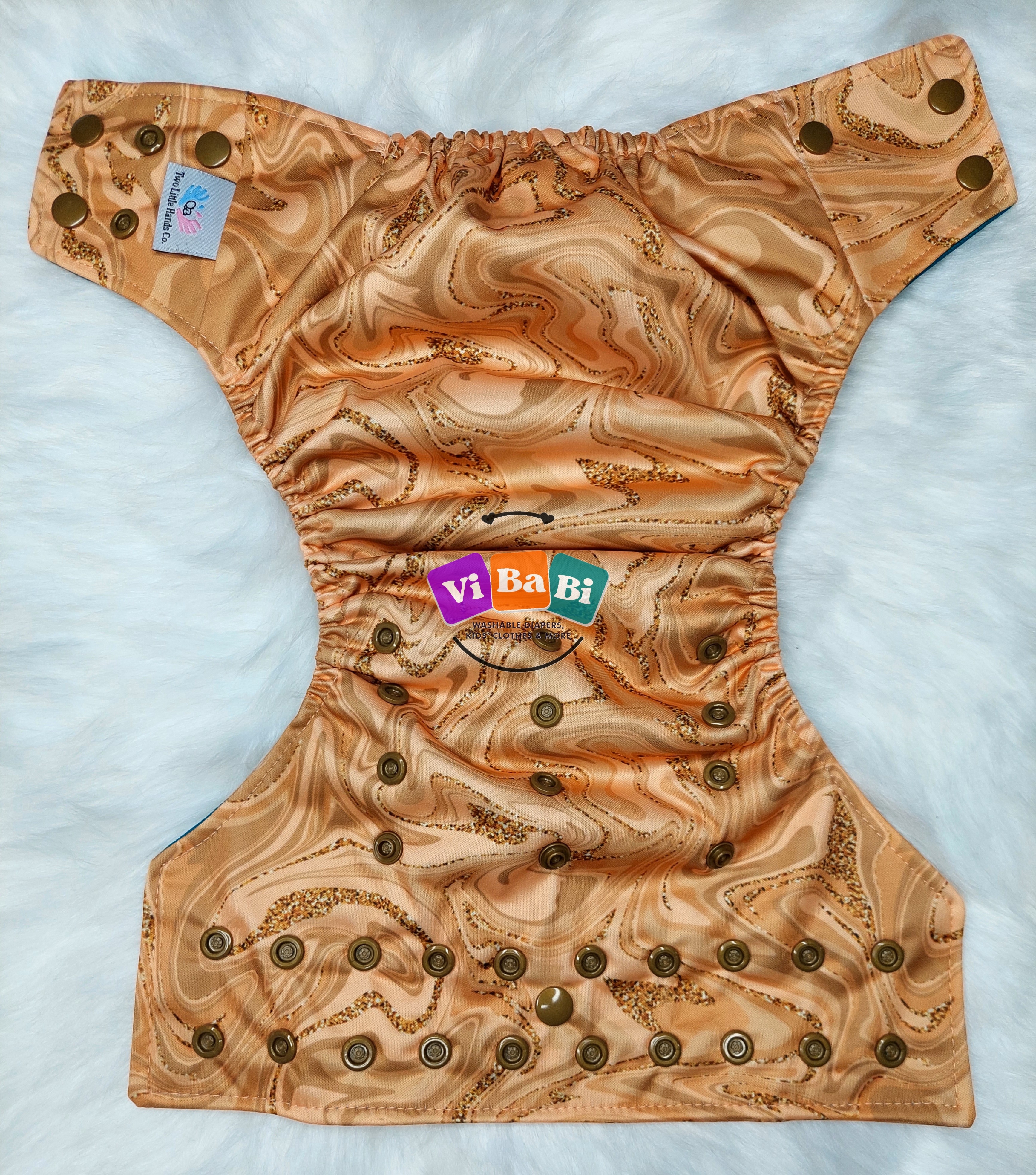 Glitter Sand - Brown Gold by Two Little Hands, (Pockets) Reusable Cloth Diaper