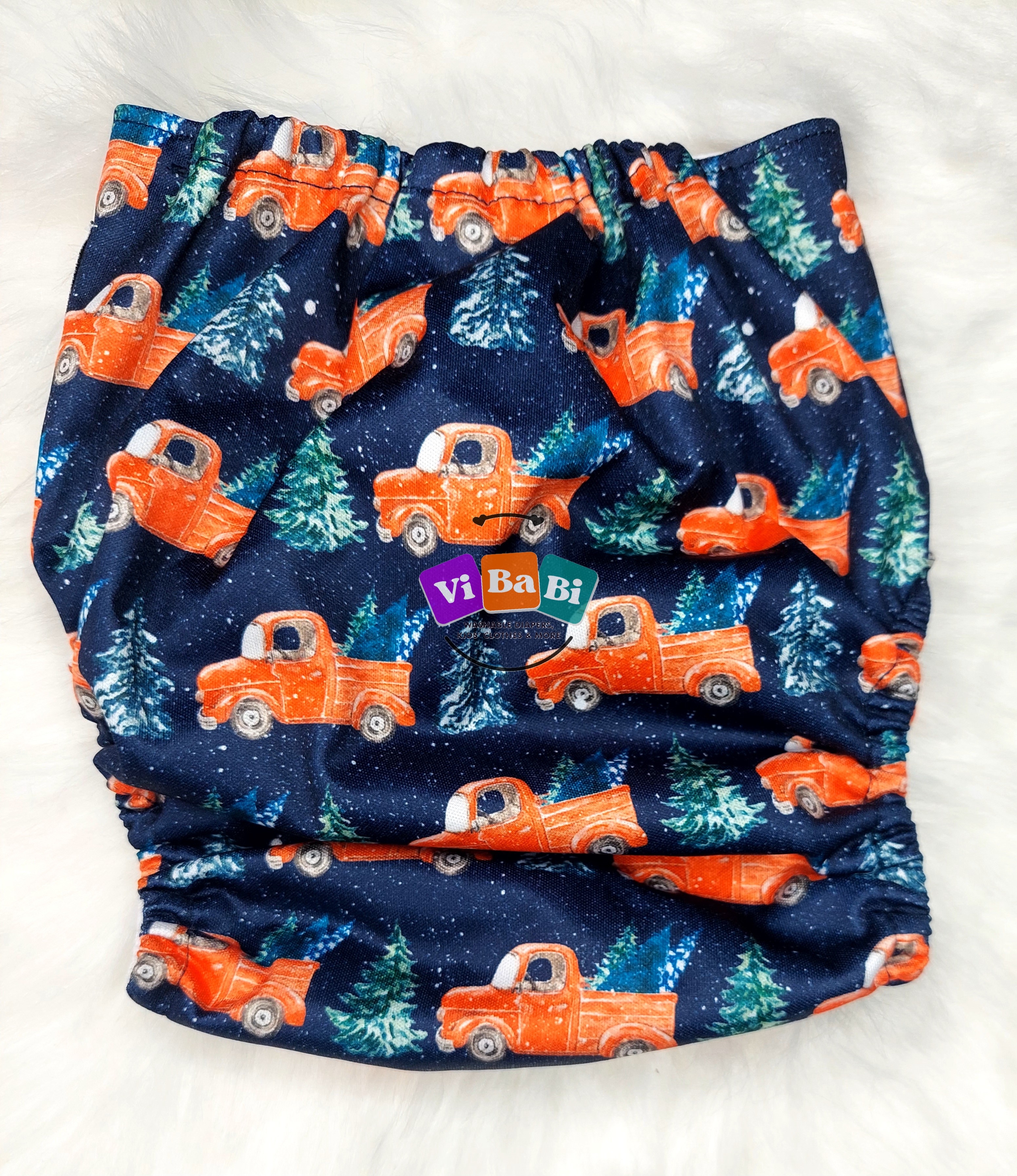 Truckin' Trees by Fanny Fluff, (Pocket) Reusable Cloth Diaper