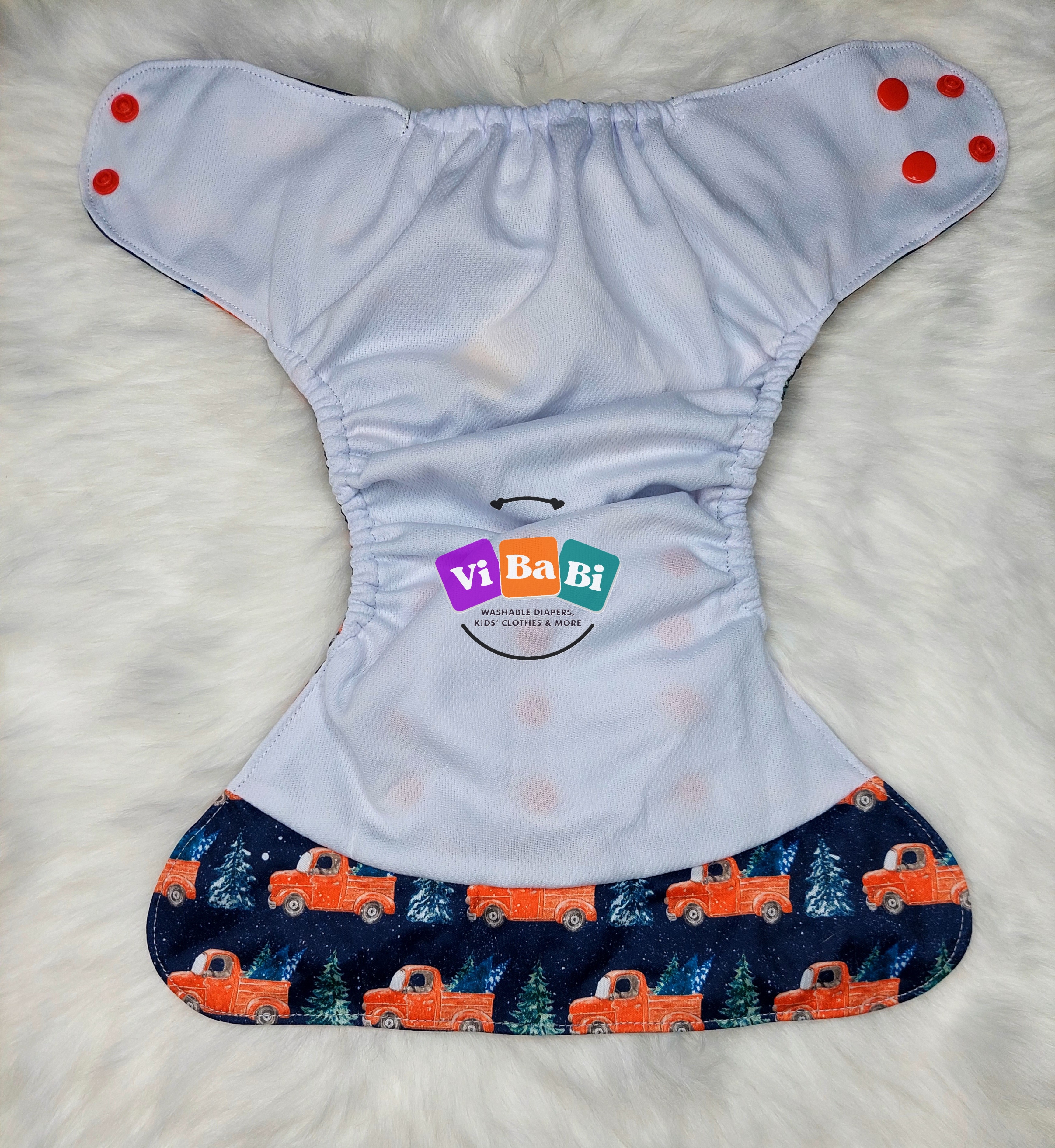 Truckin' Trees by Fanny Fluff, (Pocket) Reusable Cloth Diaper