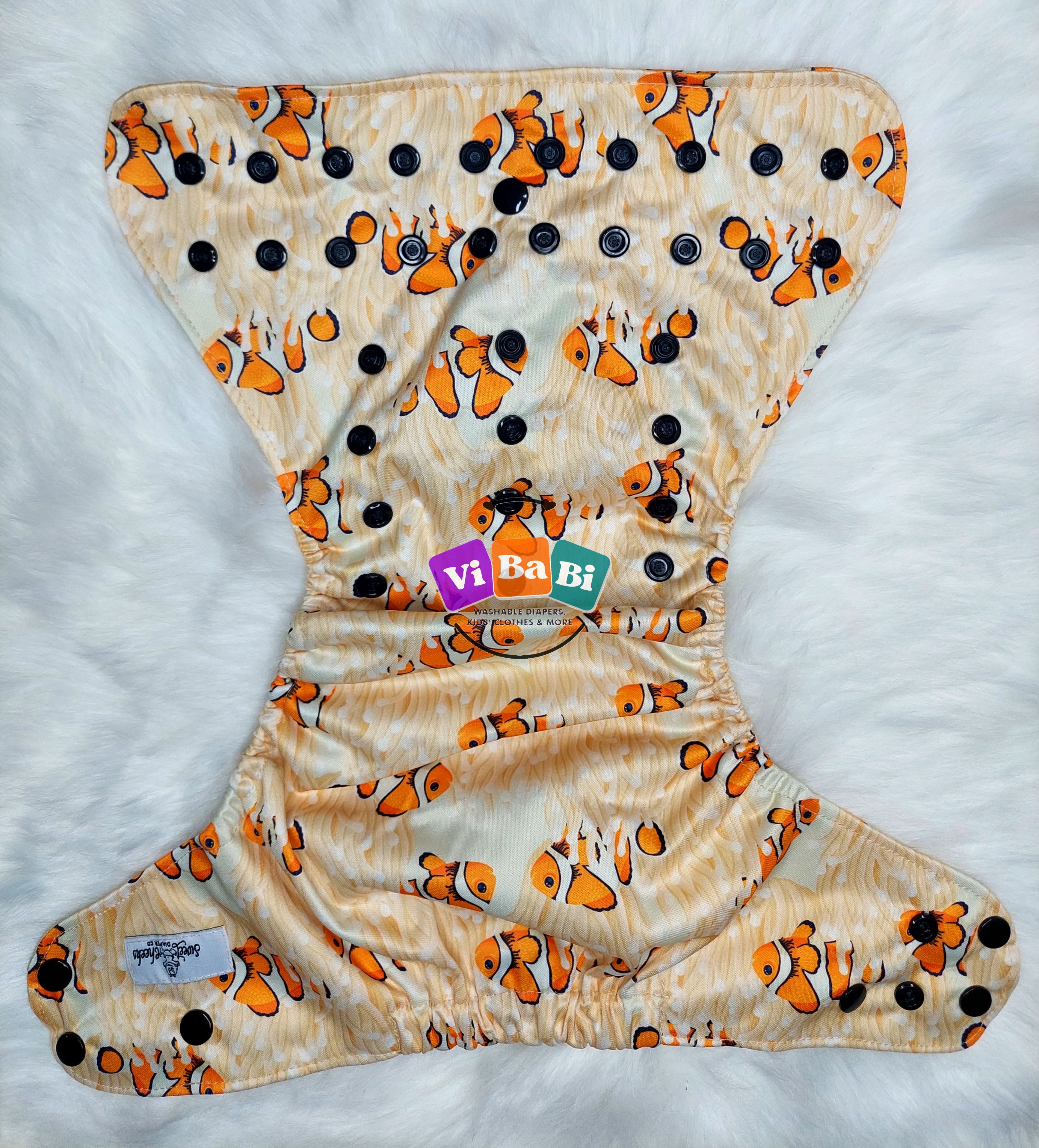 Fishy Fishy by Sweet Cheeks, (Pocket) Reusable Cloth Diaper