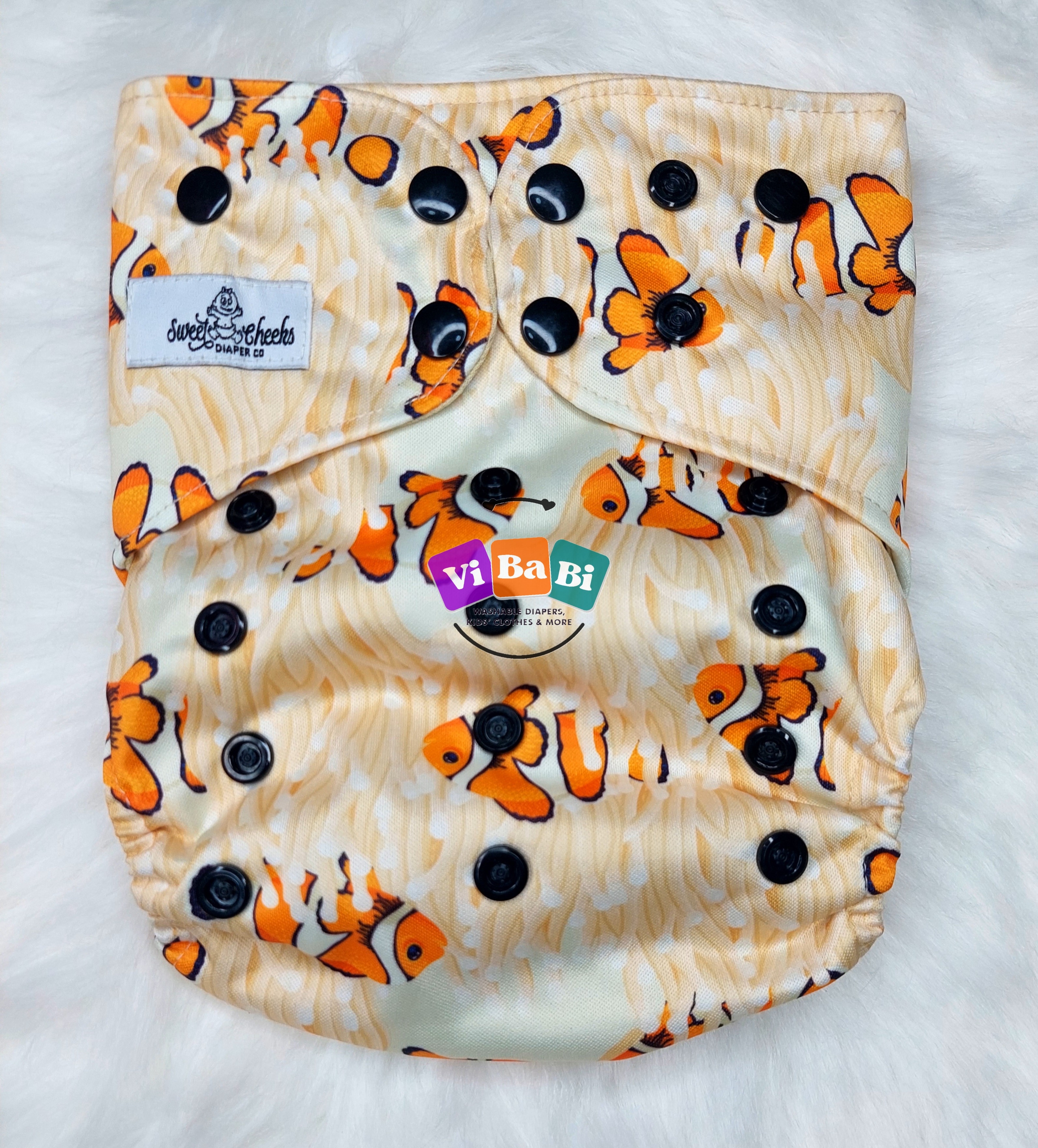 Fishy Fishy by Sweet Cheeks, (Pocket) Reusable Cloth Diaper
