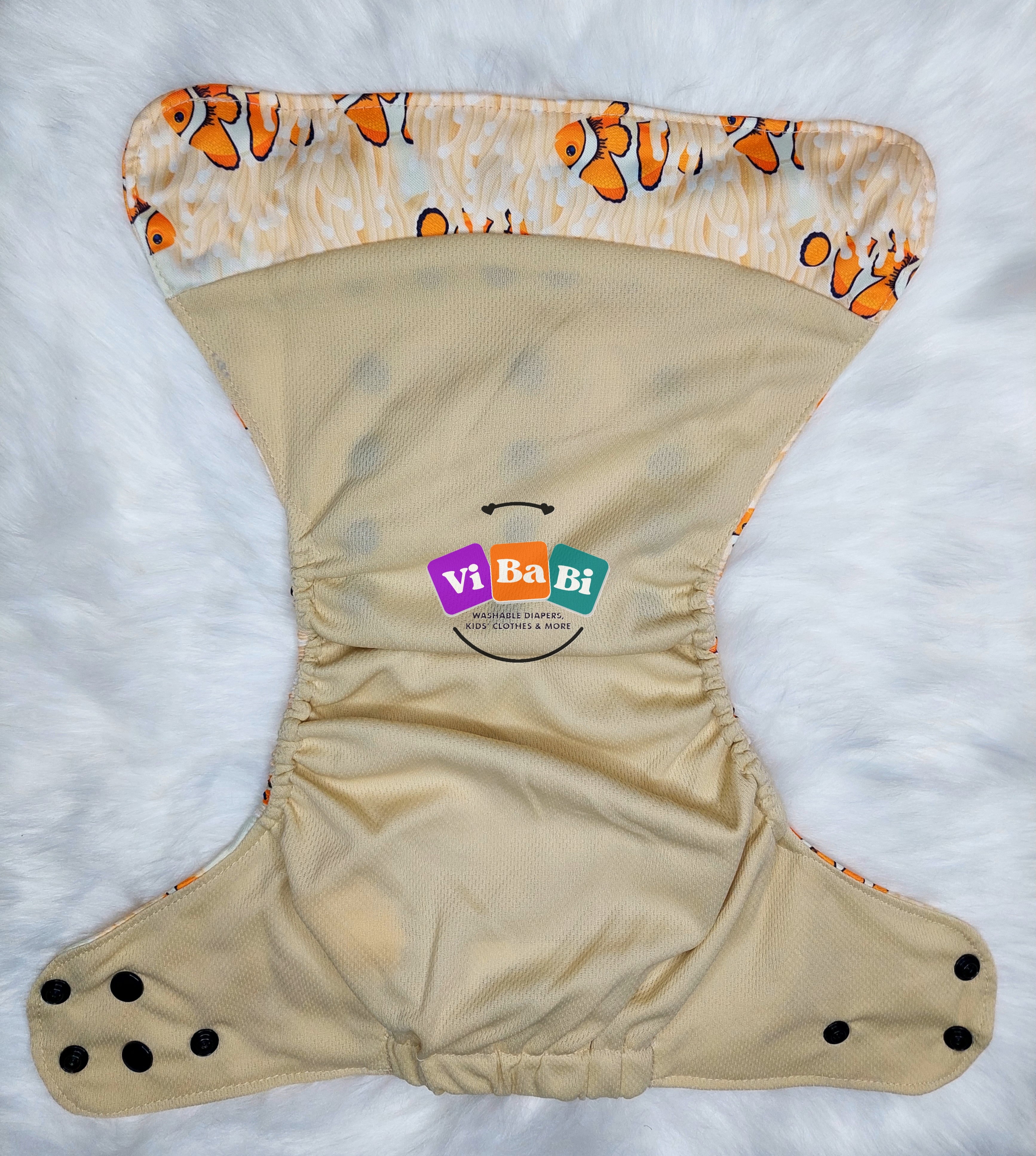 Fishy Fishy by Sweet Cheeks, (Pocket) Reusable Cloth Diaper