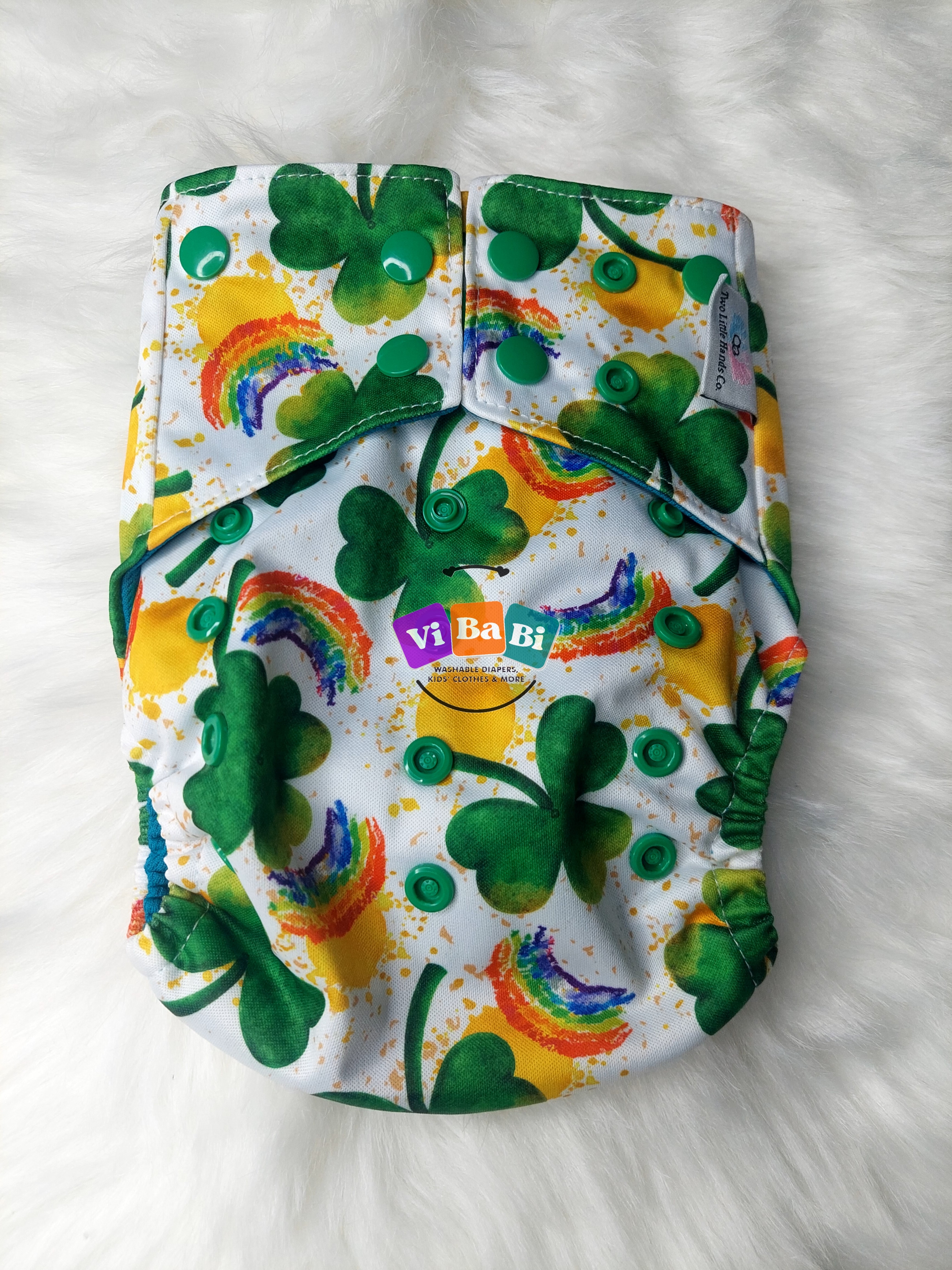Rainbow Clover by Two Little Hands, (Pocket) Reusable Cloth Diaper