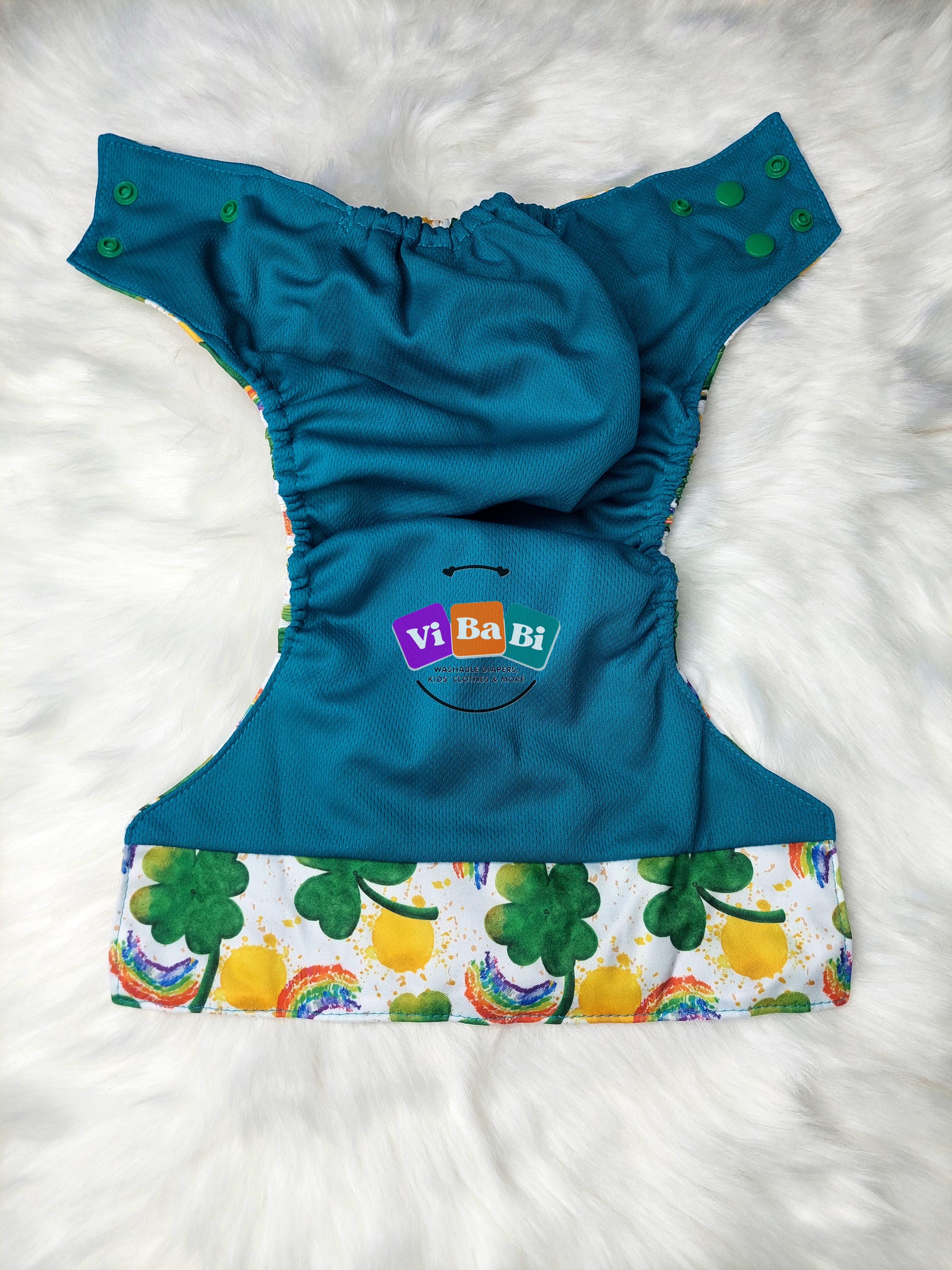 Rainbow Clover by Two Little Hands, (Pocket) Reusable Cloth Diaper