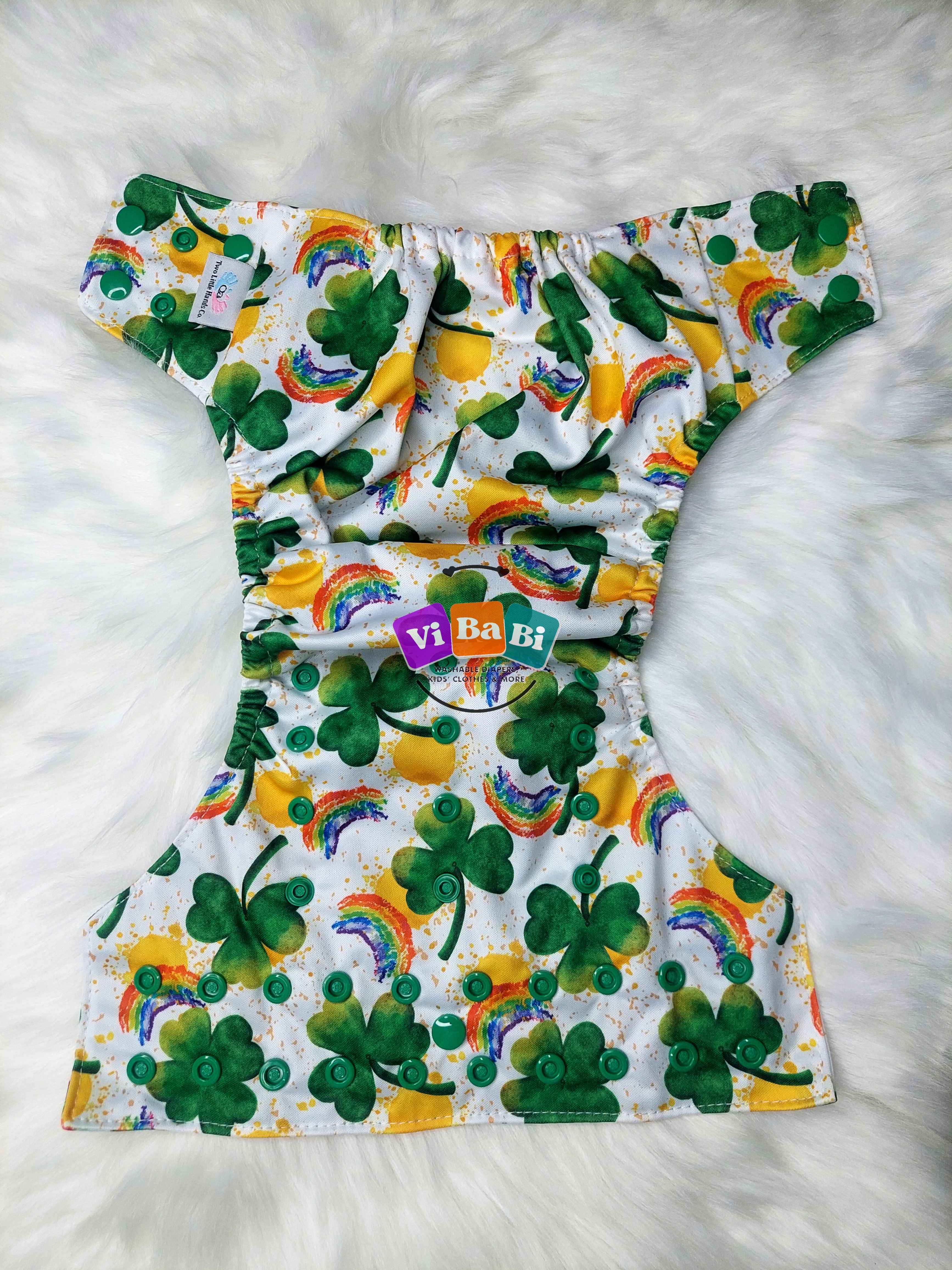 Rainbow Clover by Two Little Hands, (Pocket) Reusable Cloth Diaper