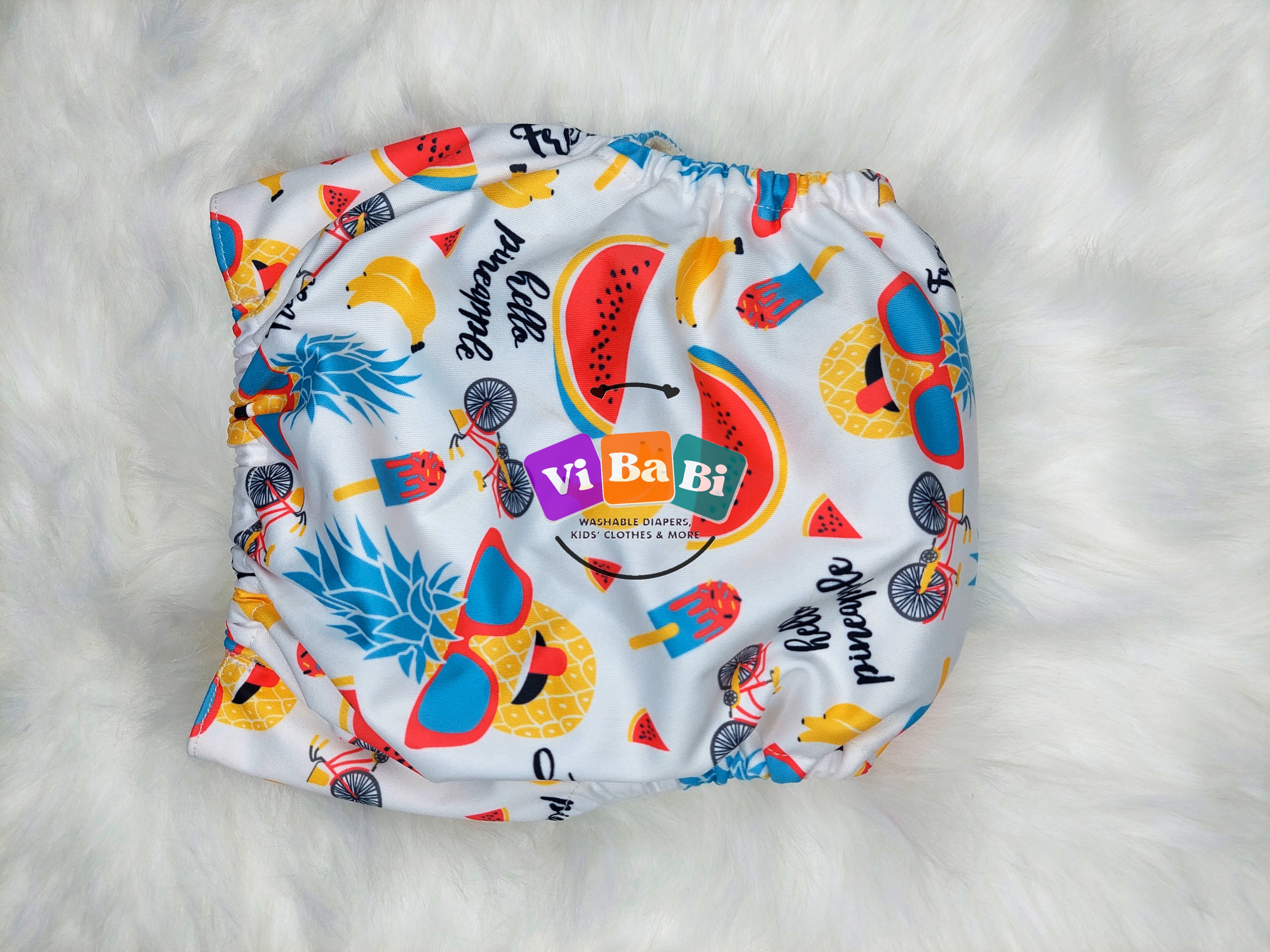 Hello Pineapple (Pocket) Reusable Cloth Diaper