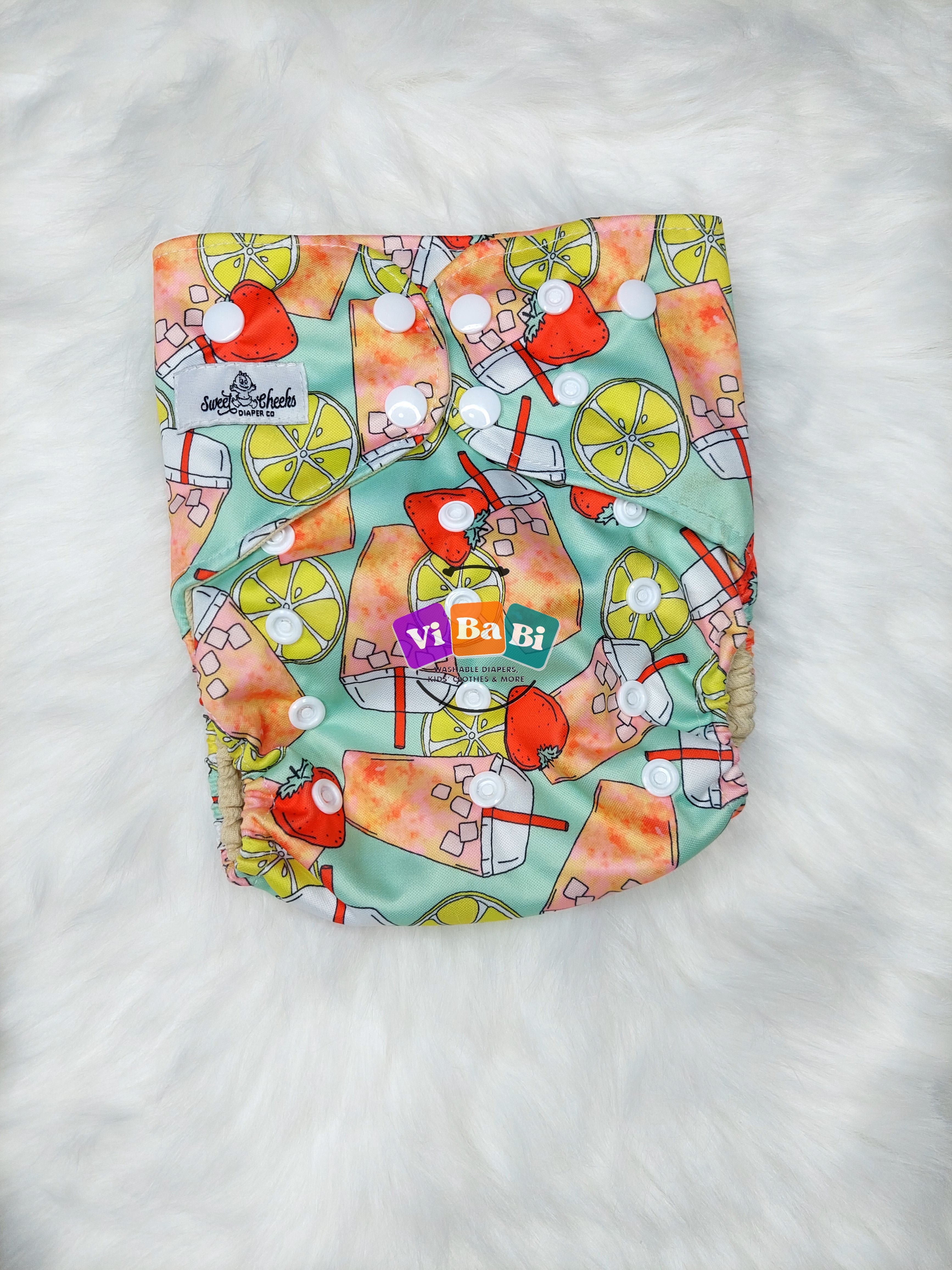 Strawberry Lemonade by Sweet Cheeks, (Pocket) Reusable Cloth Diaper