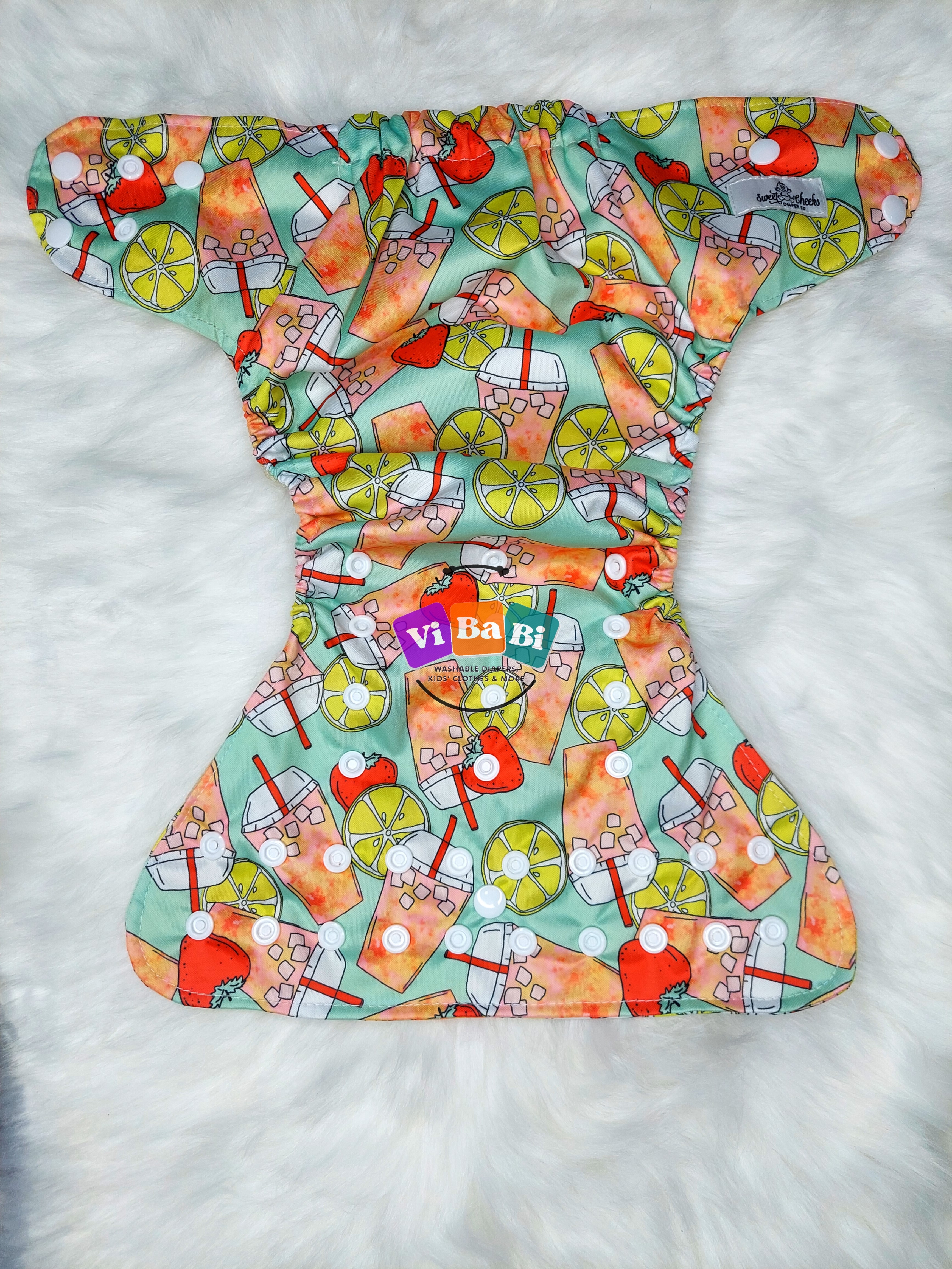 Strawberry Lemonade by Sweet Cheeks, (Pocket) Reusable Cloth Diaper