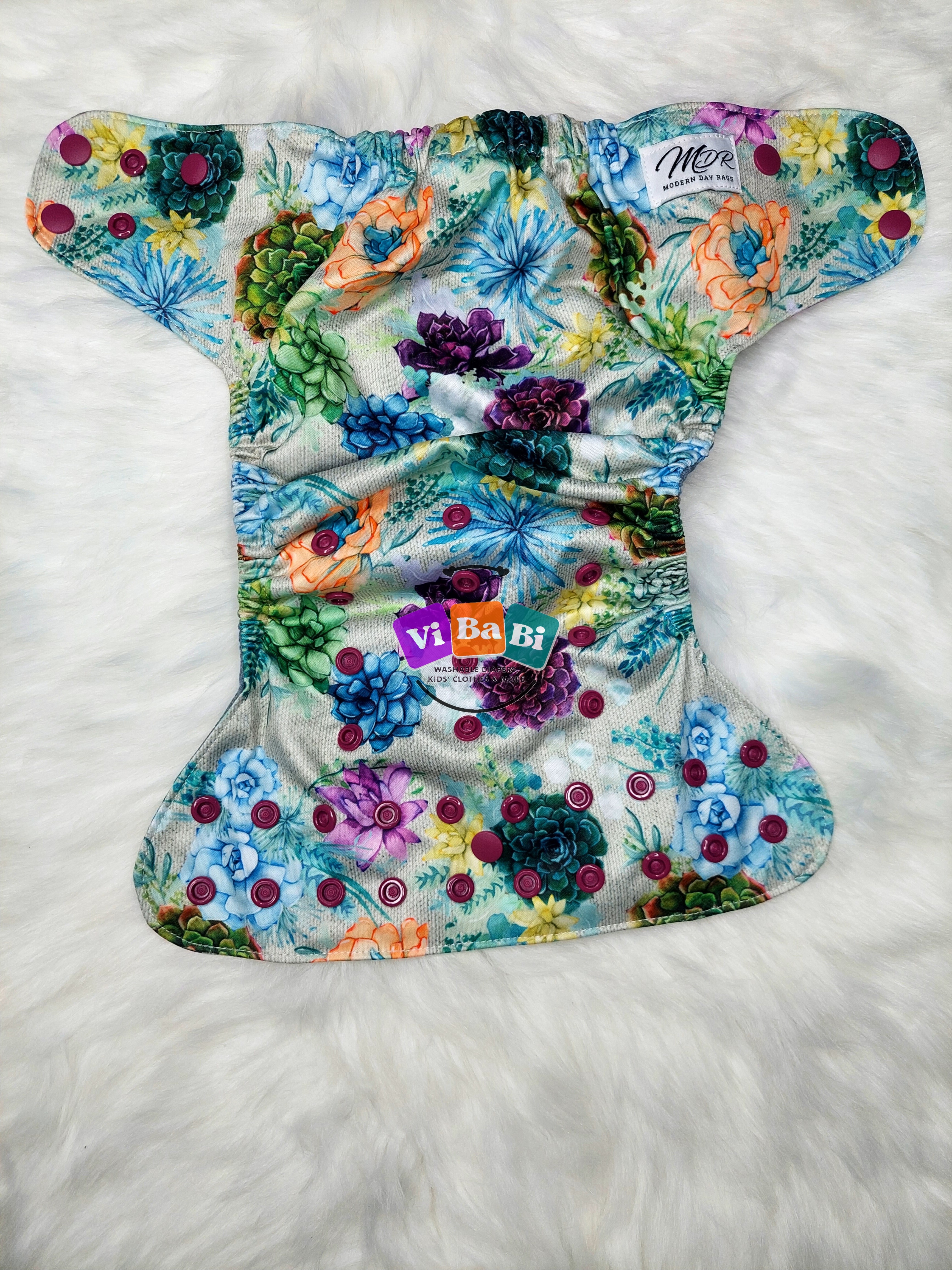 Desert Garden by Modern Day Rags, (Pocket) Reusable Cloth Diaper