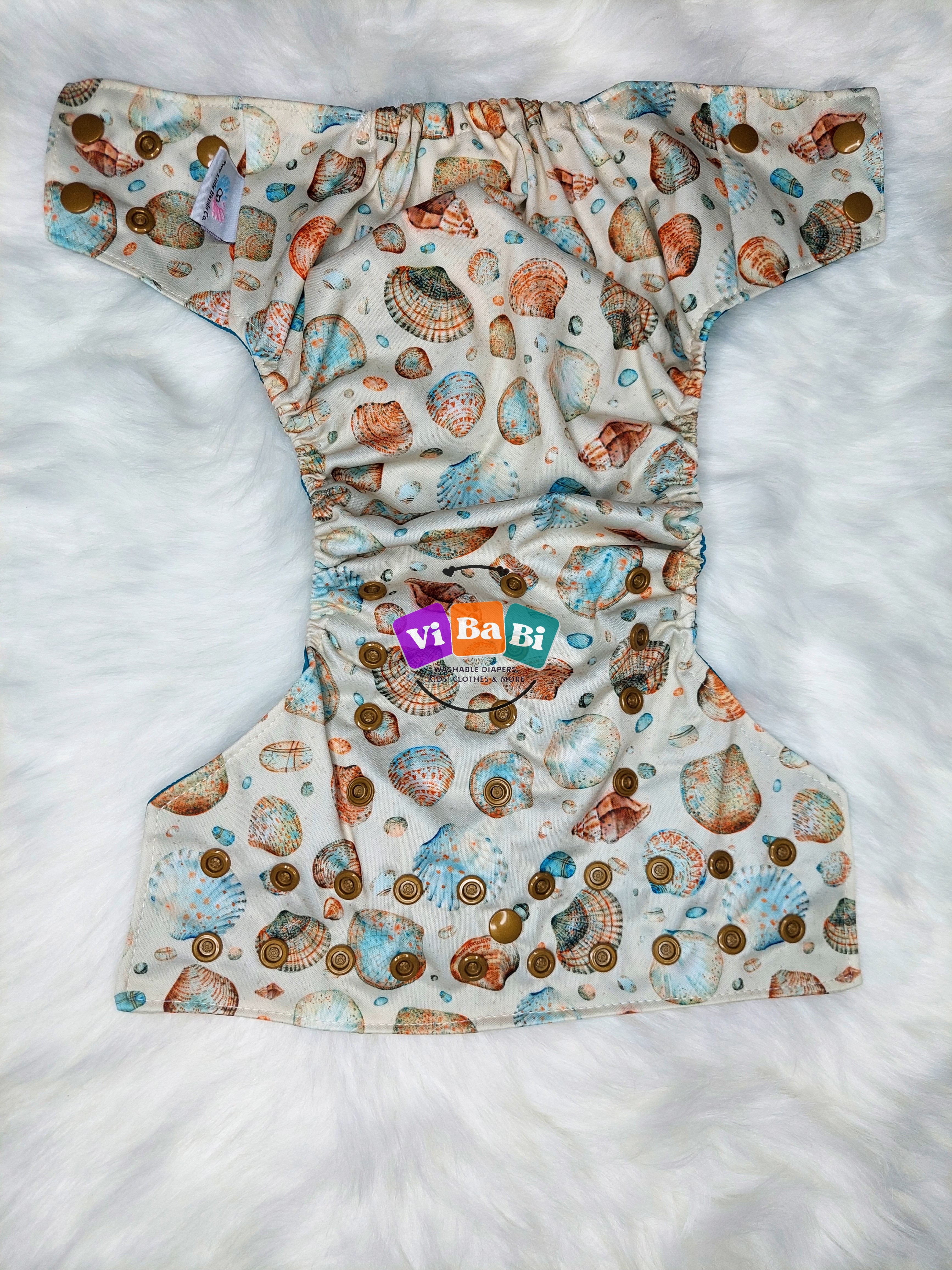 Sea Shell by Two Little Hands, (Pocket) Reusable Cloth Diaper