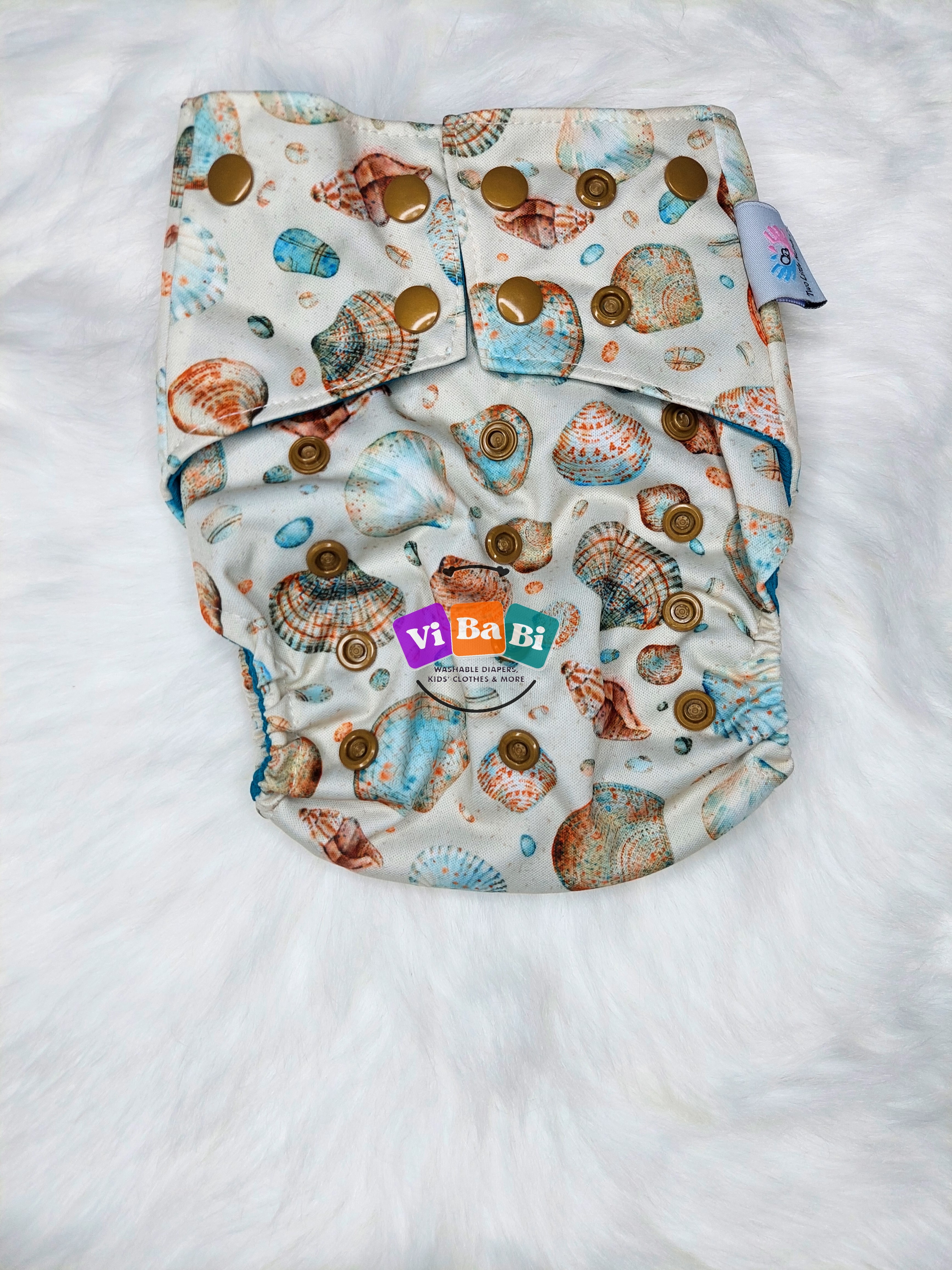 Sea Shell by Two Little Hands, (Pocket) Reusable Cloth Diaper