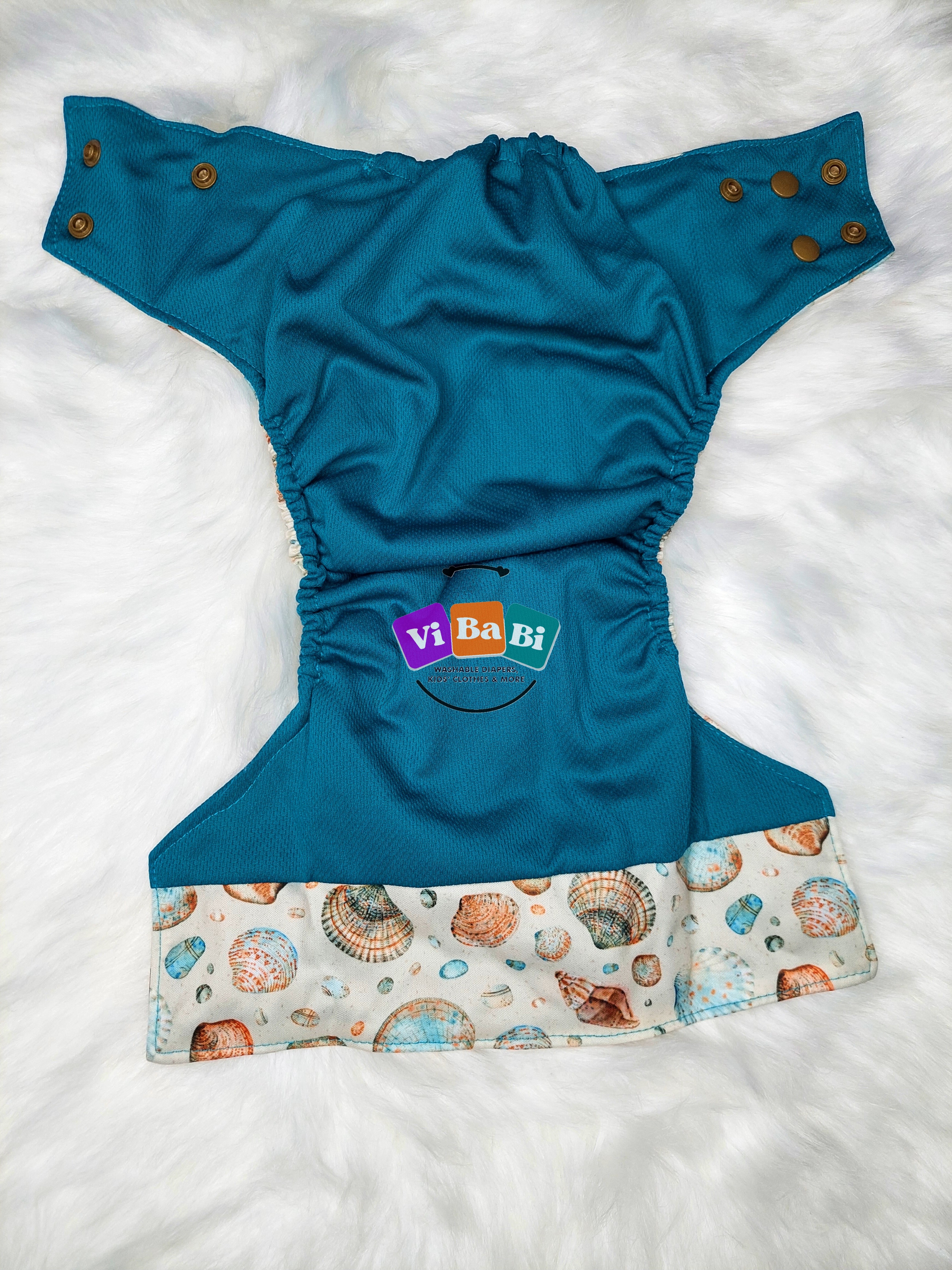 Sea Shell by Two Little Hands, (Pocket) Reusable Cloth Diaper