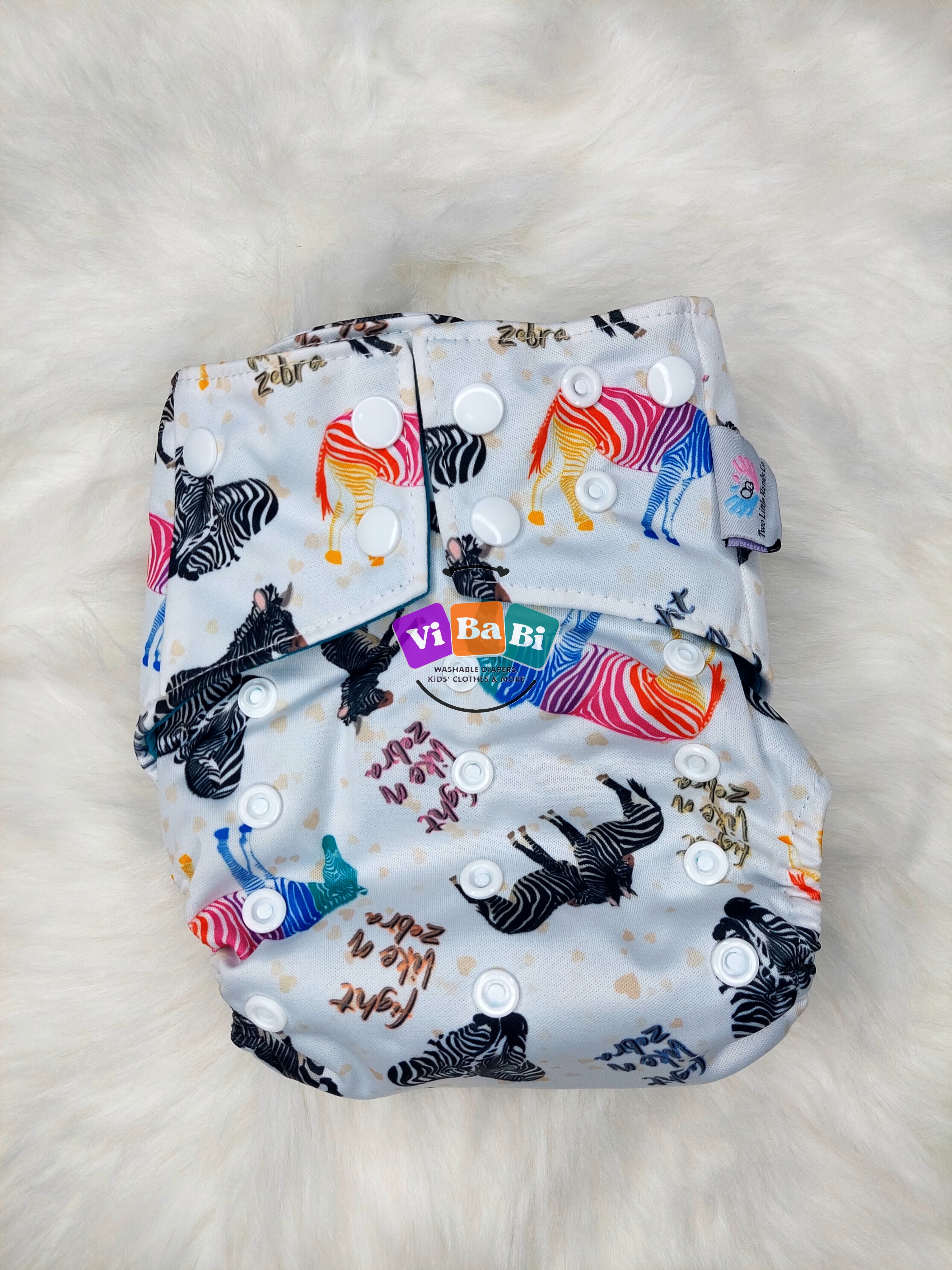 Fight link a Zebra by Two Little Hands, (Pocket) Reusable Cloth Diaper