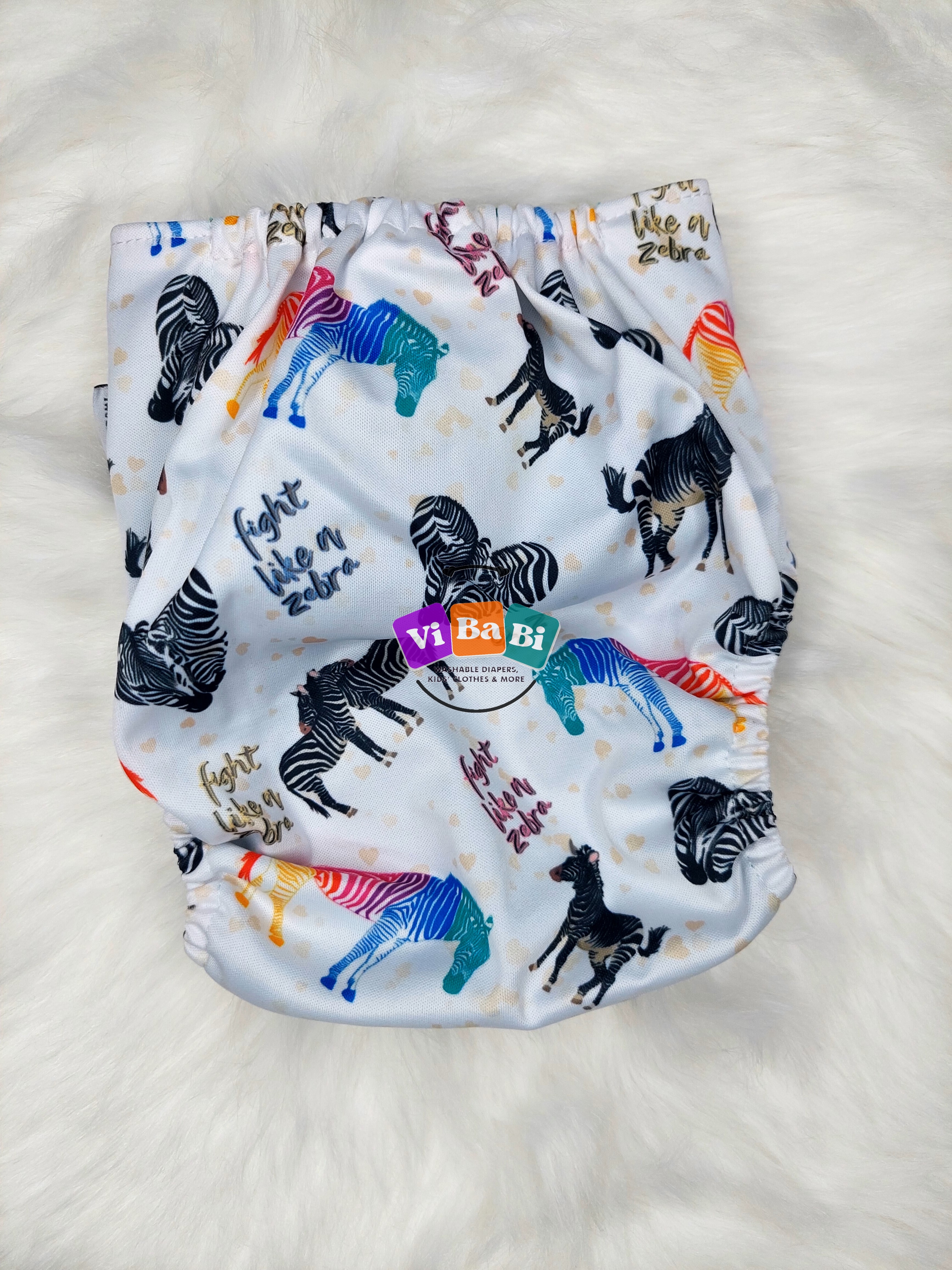 Fight link a Zebra by Two Little Hands, (Pocket) Reusable Cloth Diaper