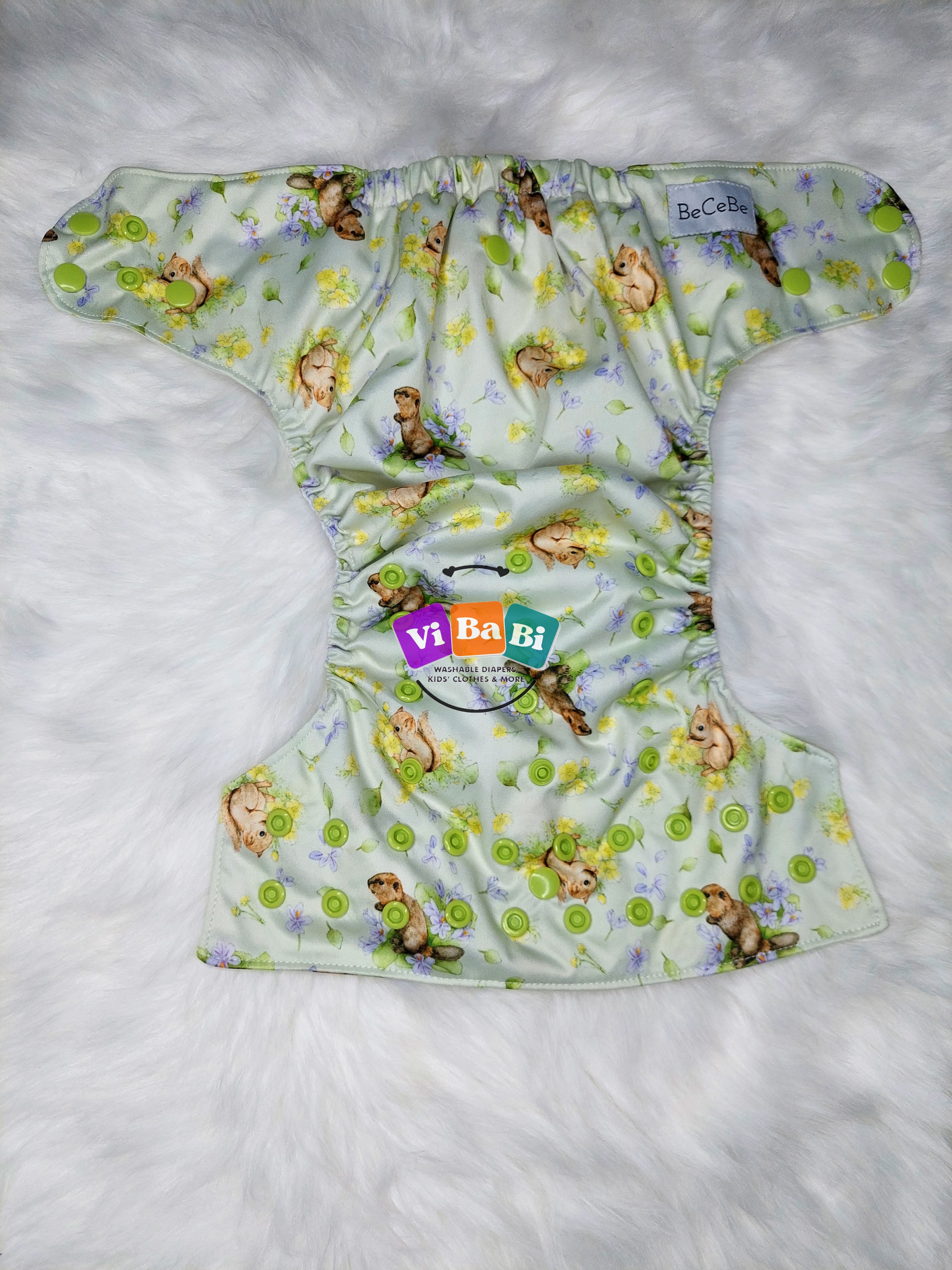 Pastel S&B Friends by BeCeBe Cloth, Pocket Reusable Cloth Diaper