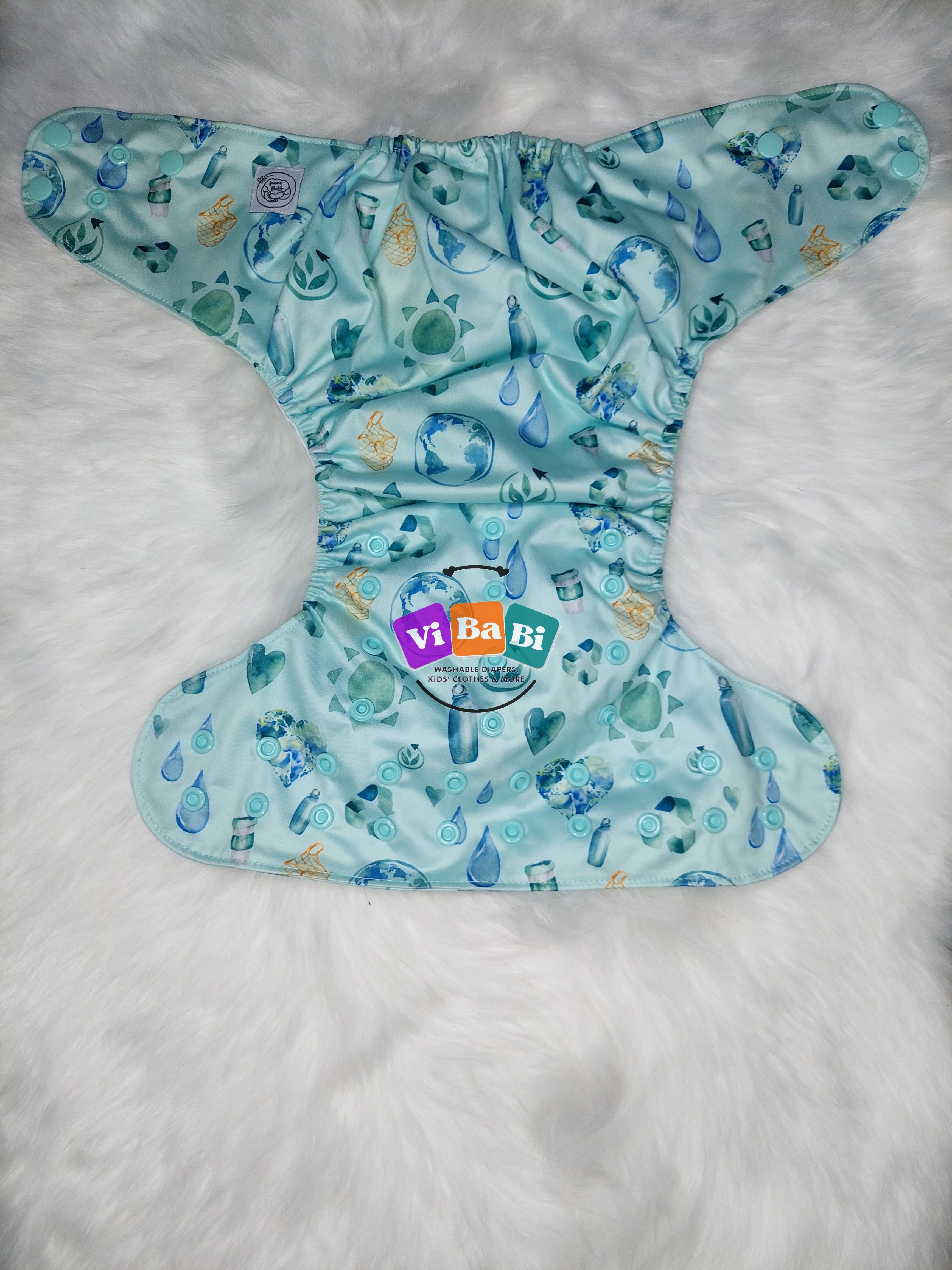 Save our Earth by fanny fluff, Pocket Reusable Cloth Diaper