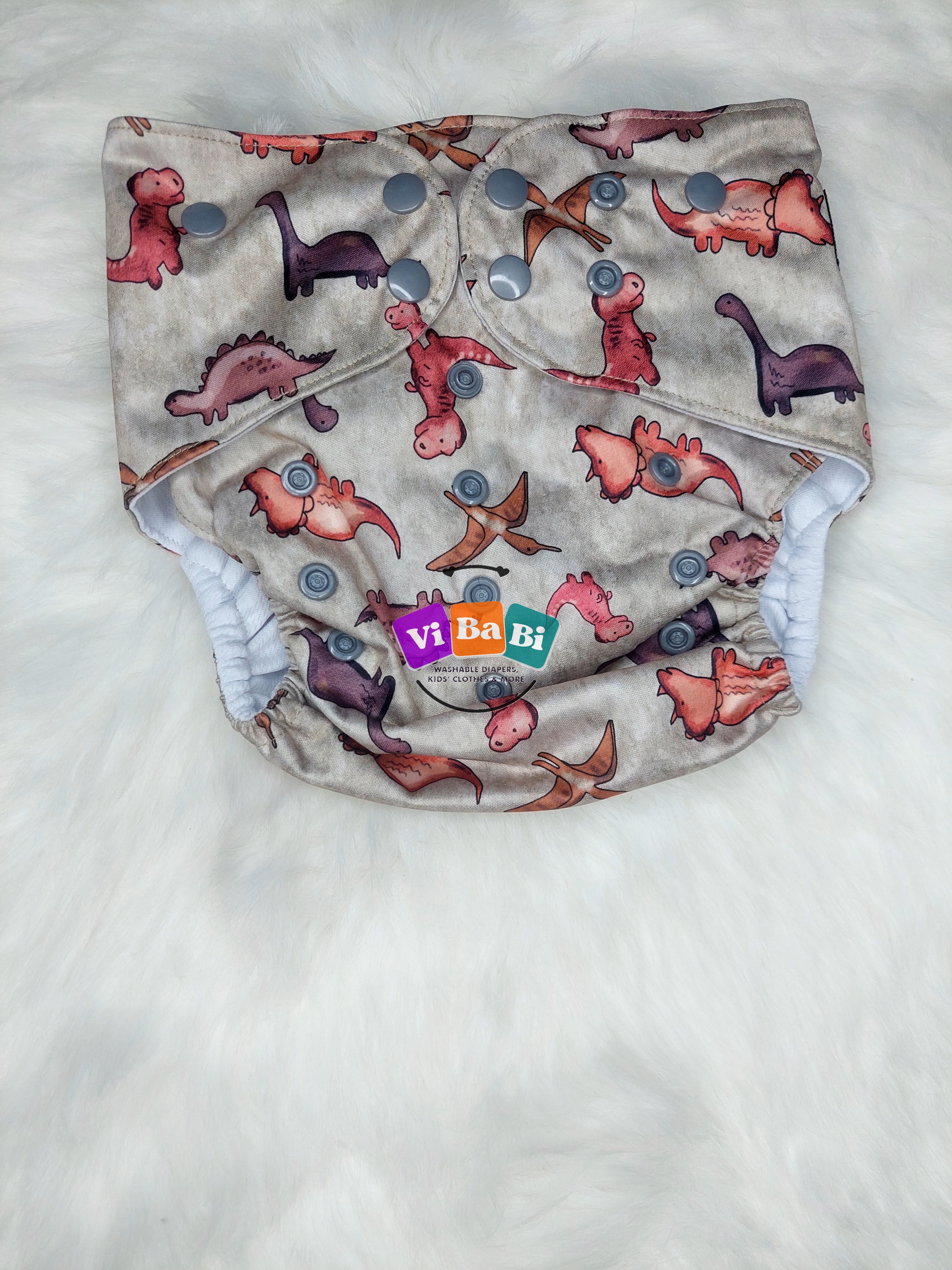Cutie Saurus by Fanny Fluff, (Pocket) Reusable Cloth Diaper