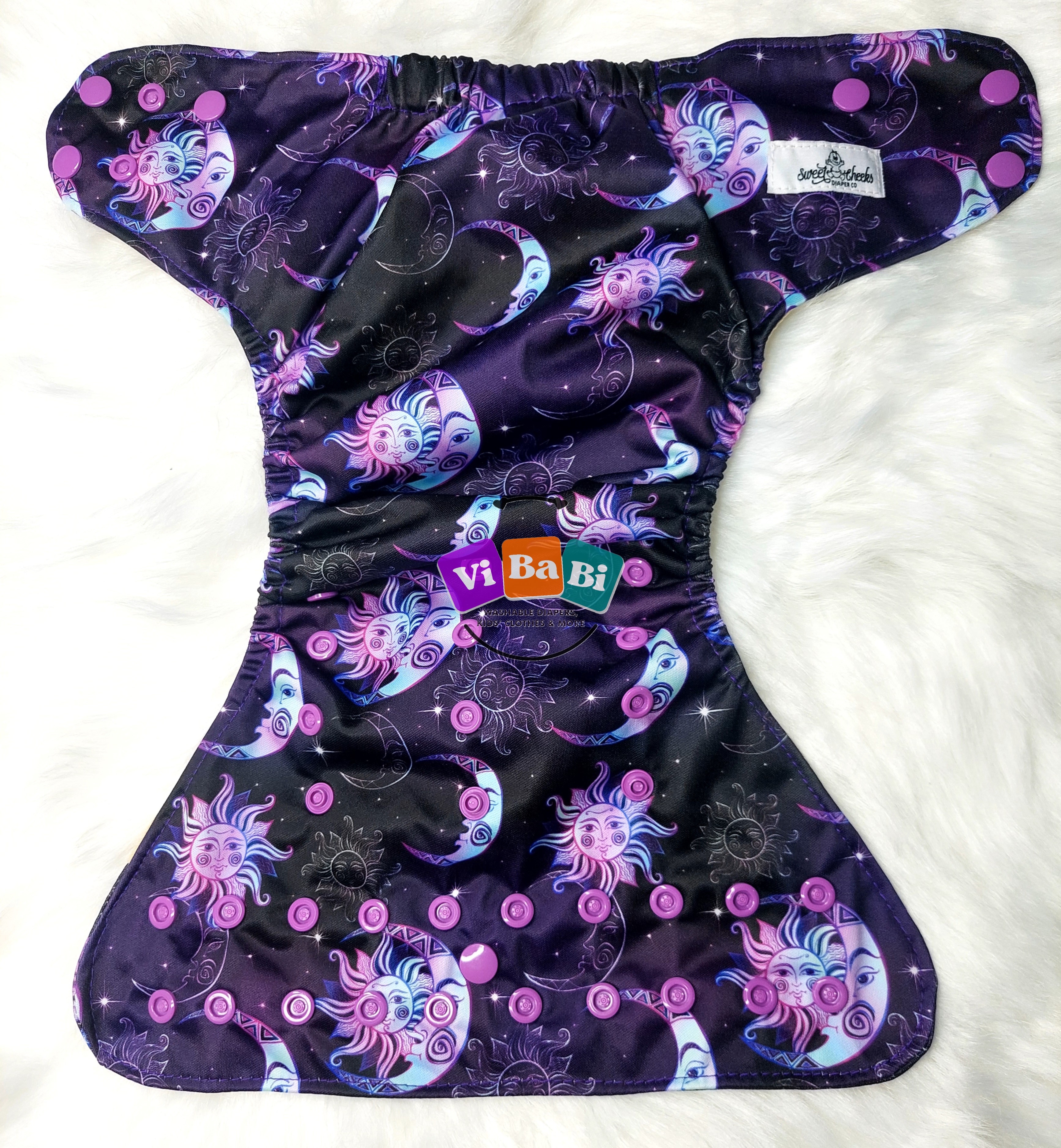 Sun and Moon by Sweet Cheeks, (Pocket) Reusable Cloth Diaper