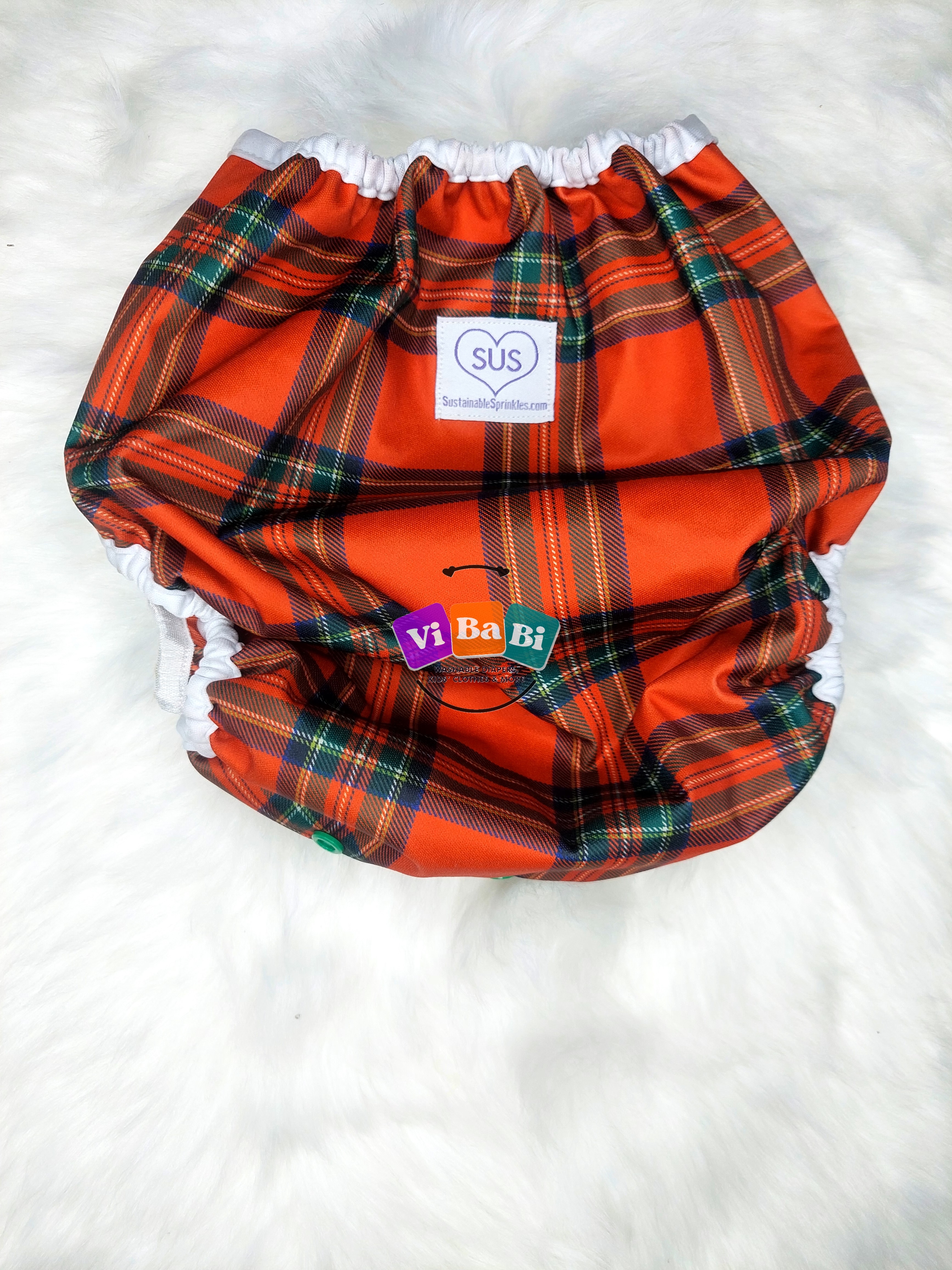 Tartan Plaid by Sustainable Sprinkles, (Cover) Reusable Cloth Diaper