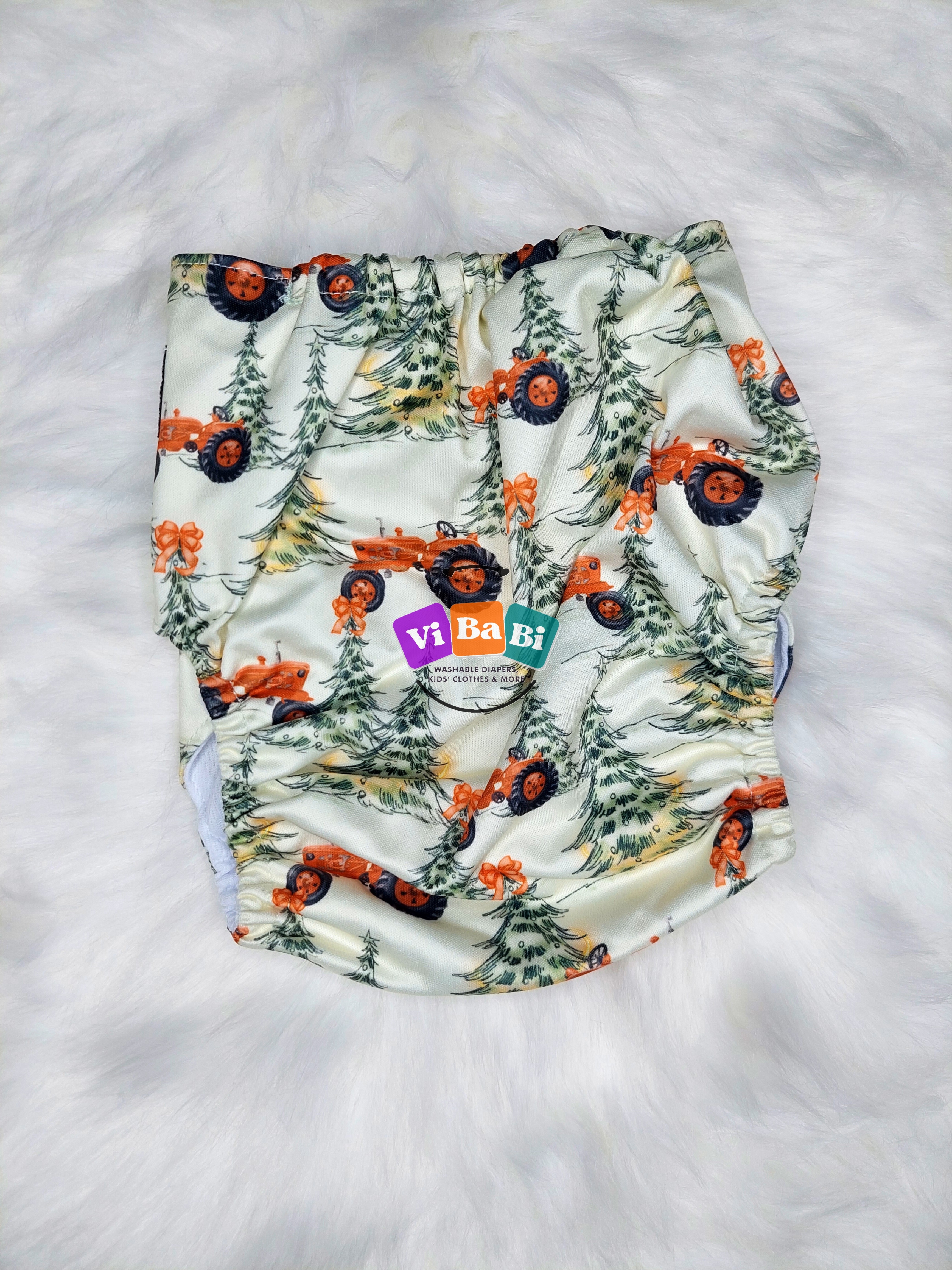 Farmland Christmas by Fanny Fluff, (Pocket) Reusable Cloth Diaper
