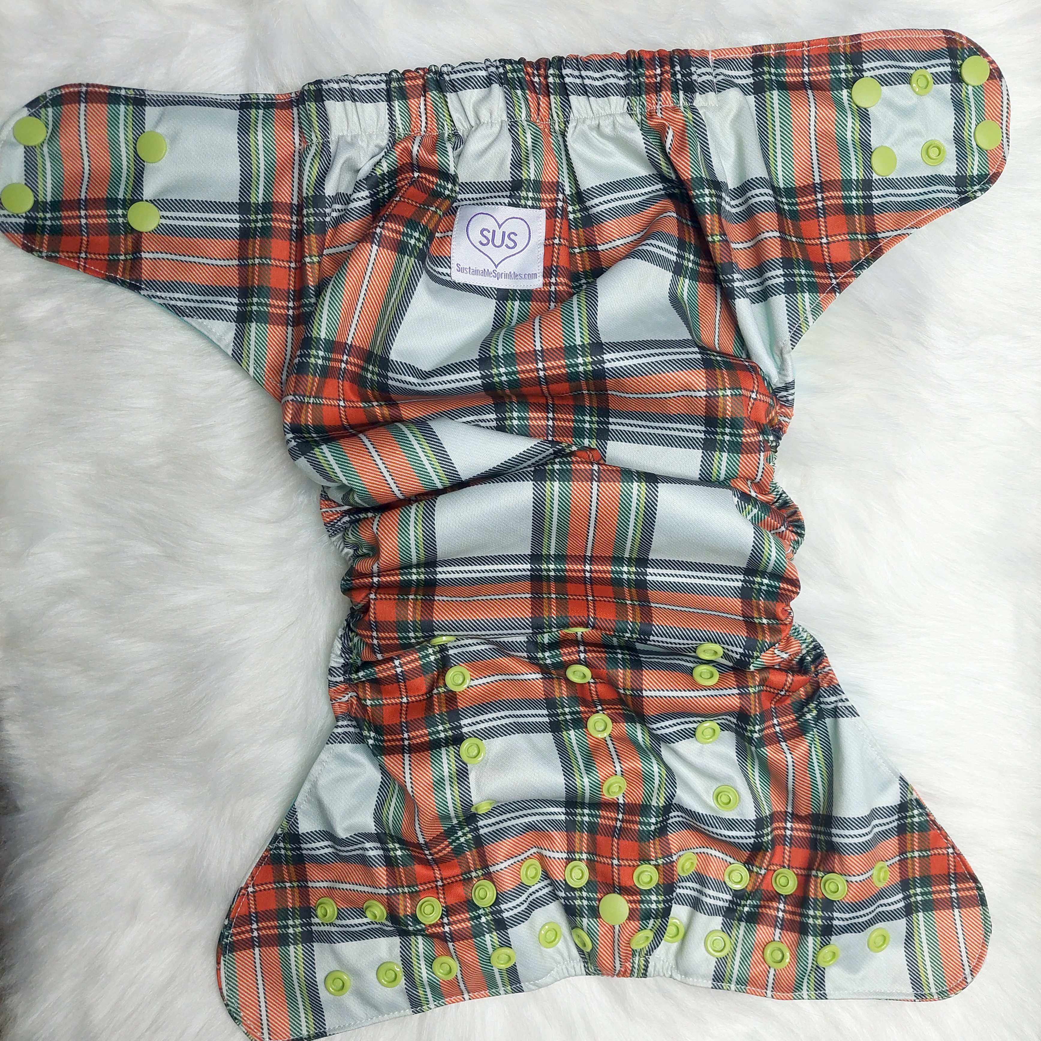 Tartan Cream by Sustainable Sprinkles XL Pocket