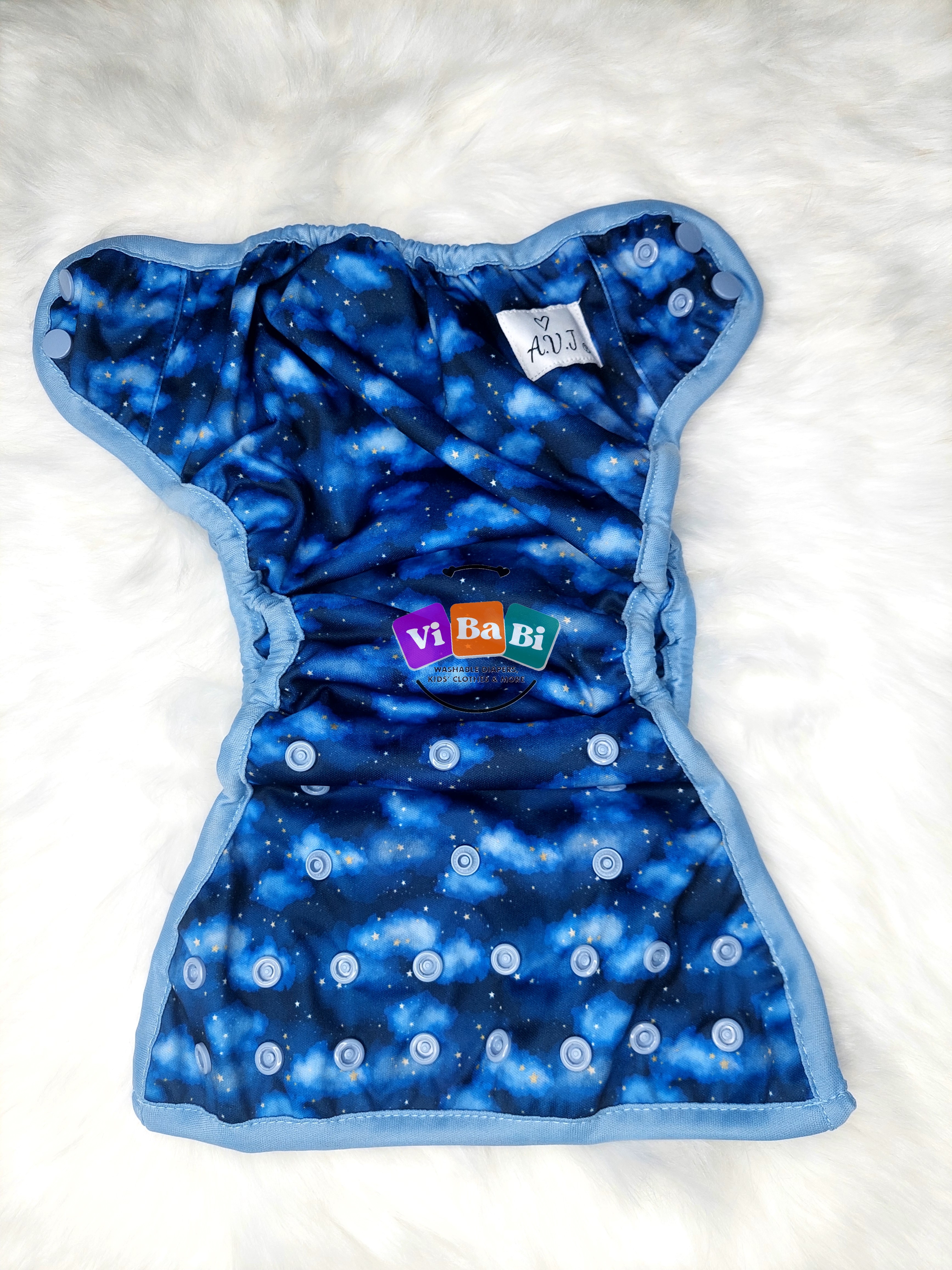 Starry Night by AVJ Clothing, (Cover) Reusable Cloth Diaper