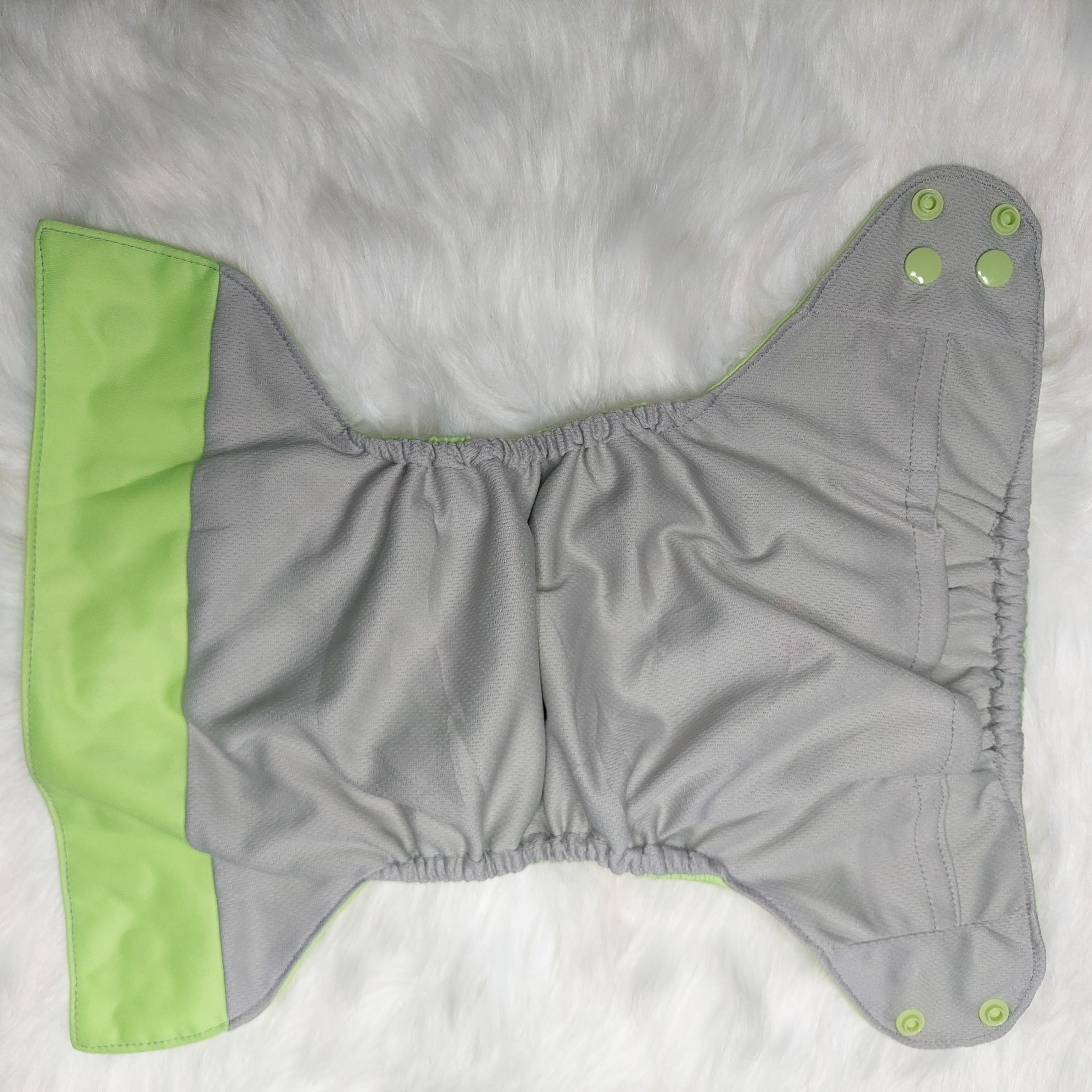 Light Green by Squishy Lil Campers OS Pocket Reusable Cloth Diaper