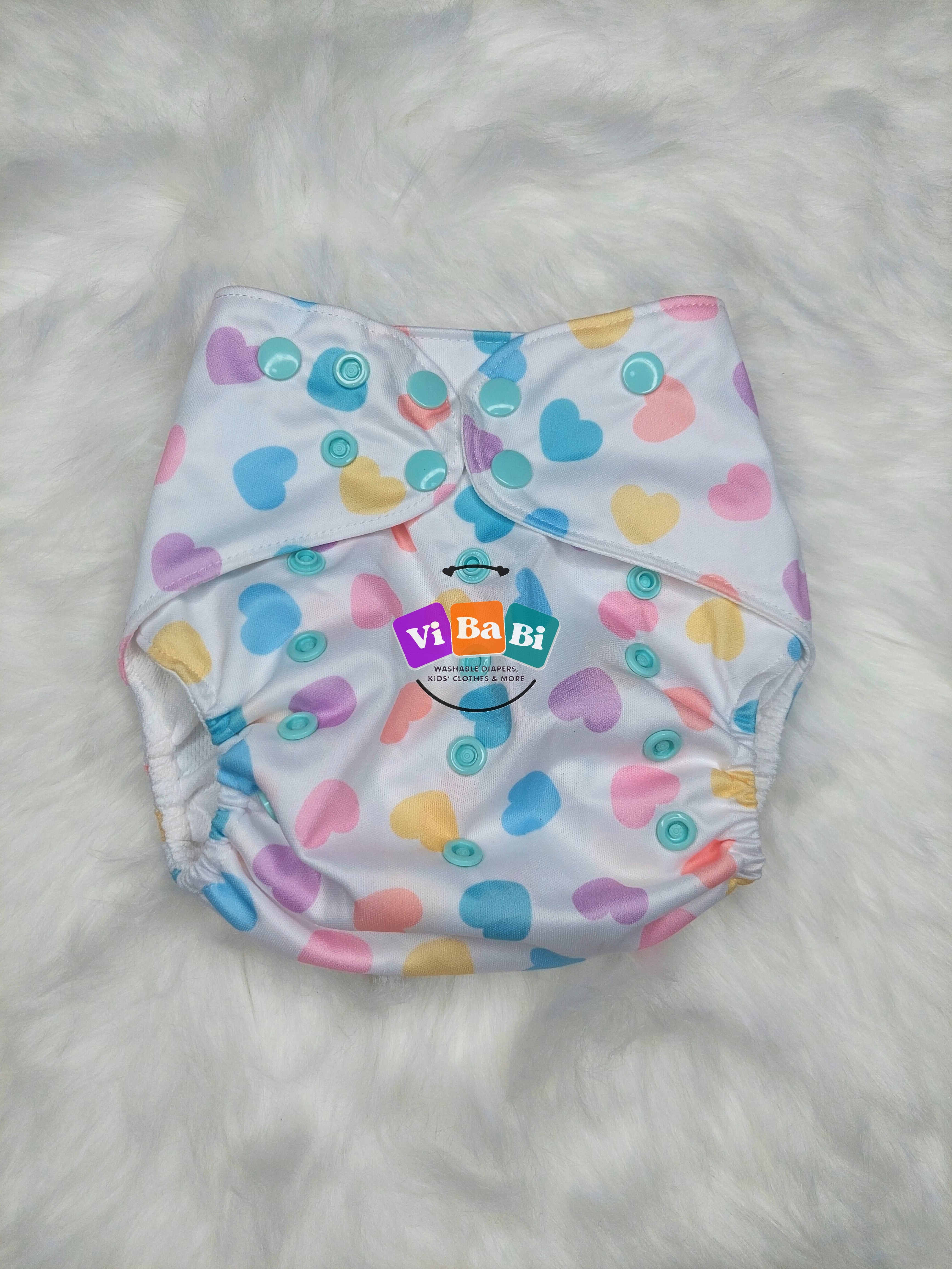  Sweet Hearts by Sustainable Sprinkles, (Cover) Reusable Cloth Diaper