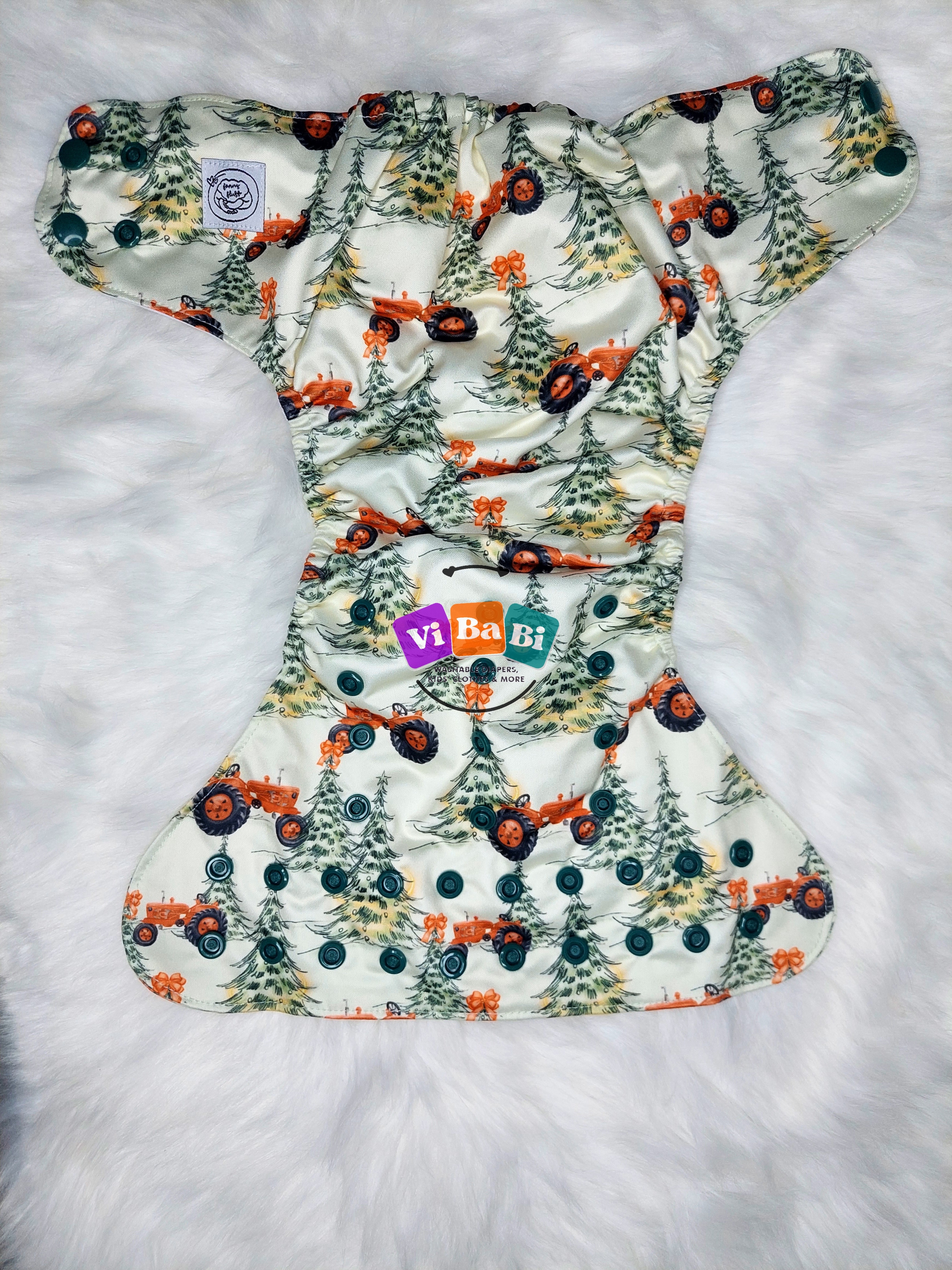 Farmland Christmas by Fanny Fluff, (Pocket) Reusable Cloth Diaper