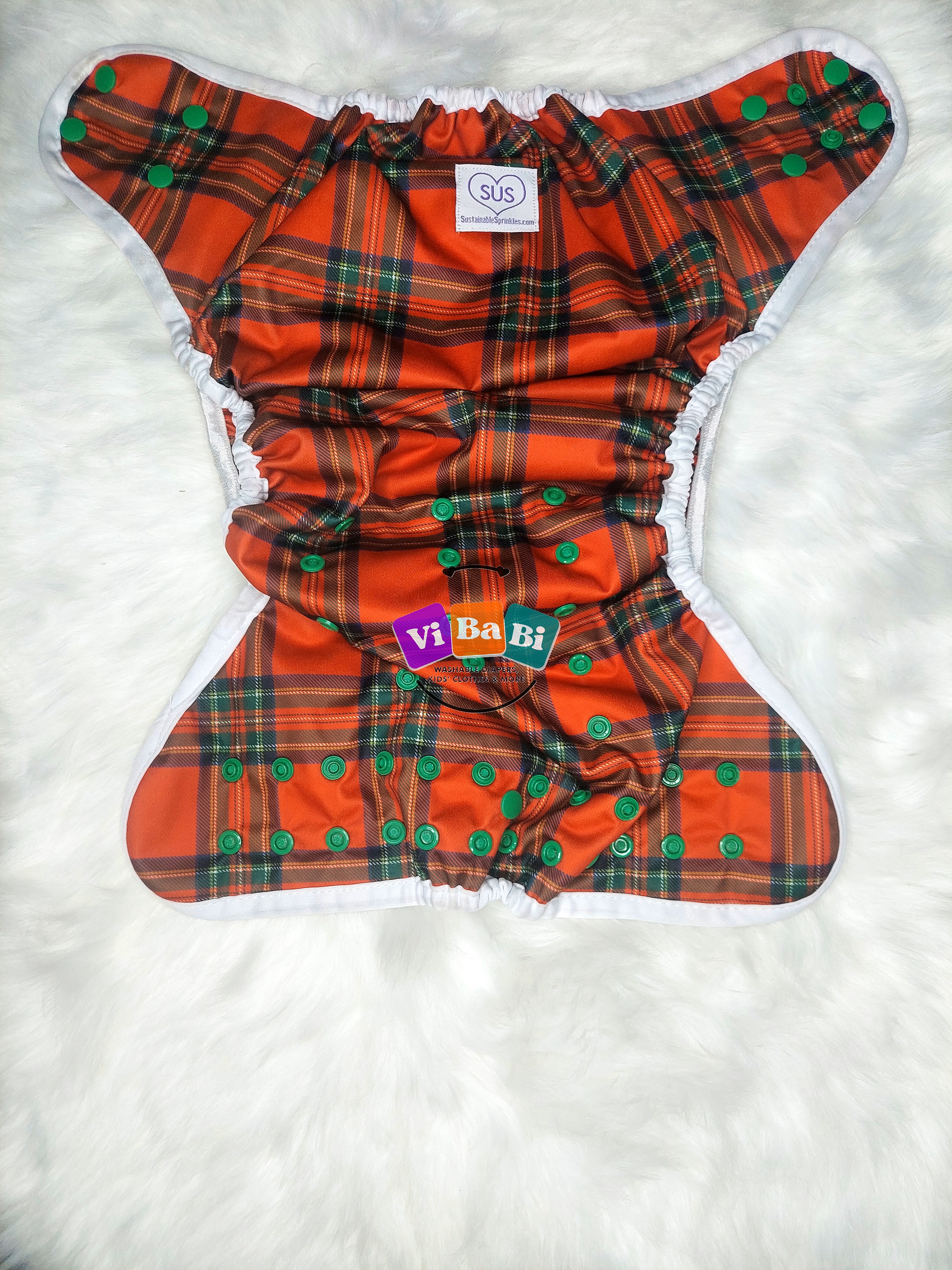  Tartan Plaid by Sustainable Sprinkles, (Cover) Reusable Cloth Diaper