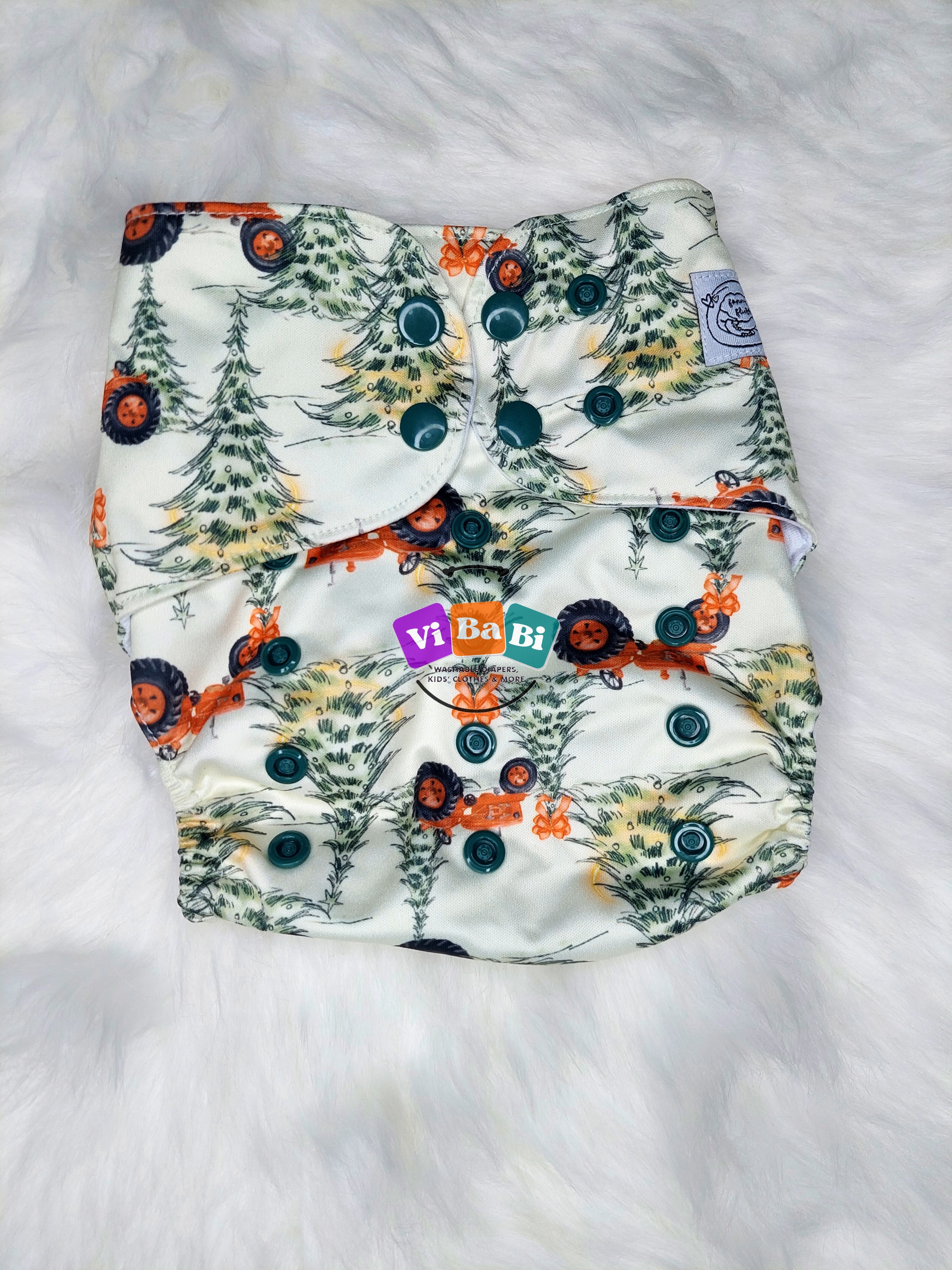 Farmland Christmas by Fanny Fluff, (Pocket) Reusable Cloth Diaper