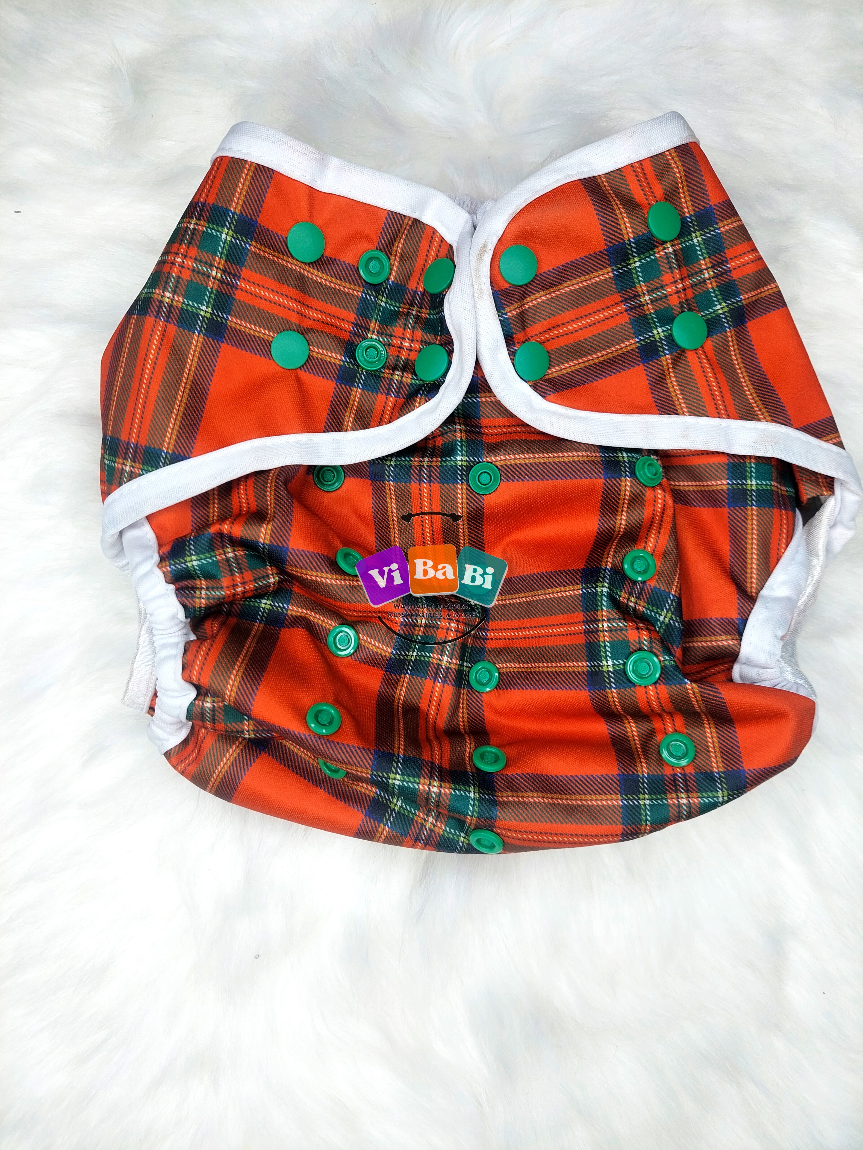  Tartan Plaid by Sustainable Sprinkles, (Cover) Reusable Cloth Diaper