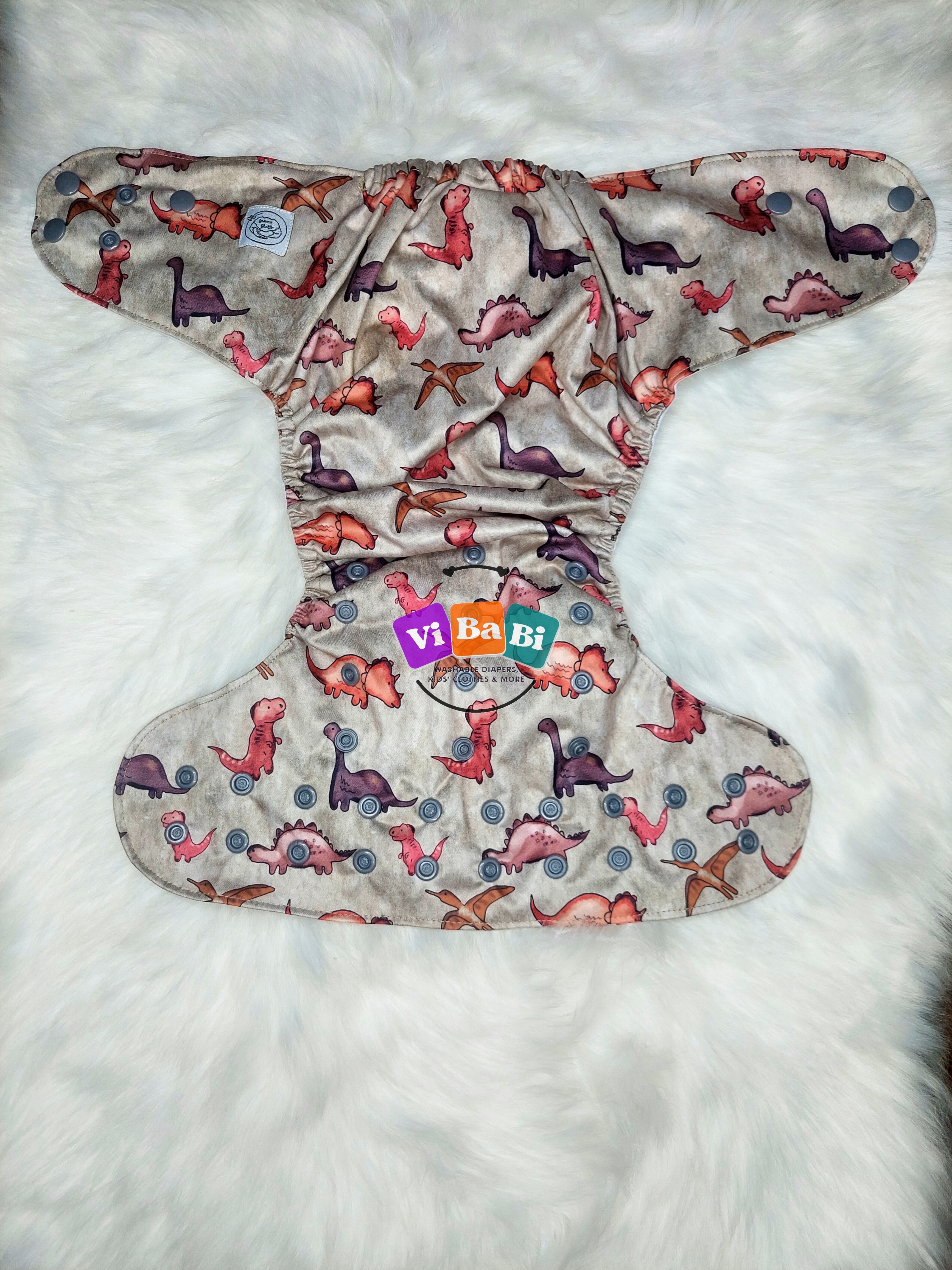 Cutie Saurus by Fanny Fluff, (Pocket) Reusable Cloth Diaper