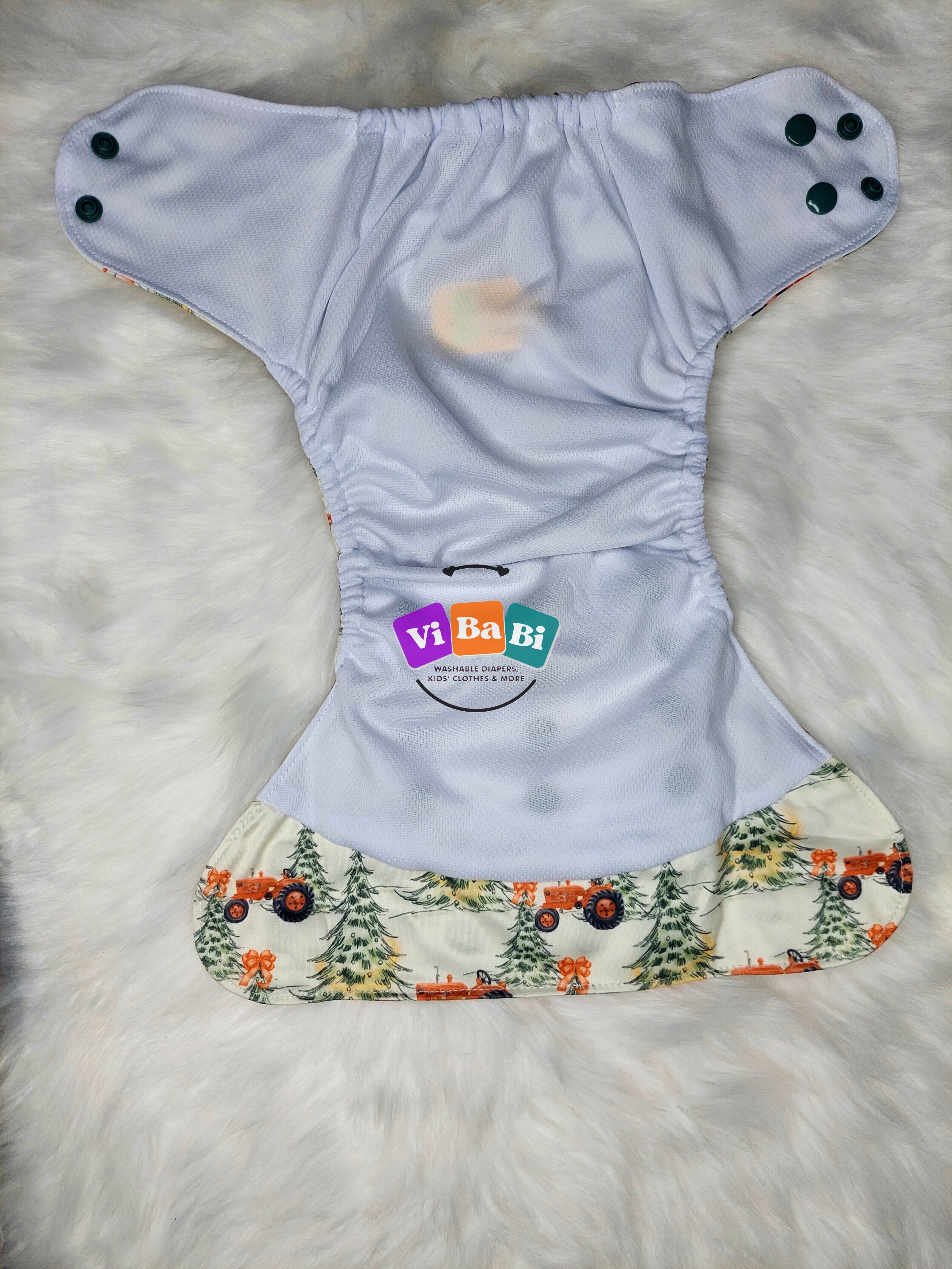 Farmland Christmas by Fanny Fluff, (Pocket) Reusable Cloth Diaper