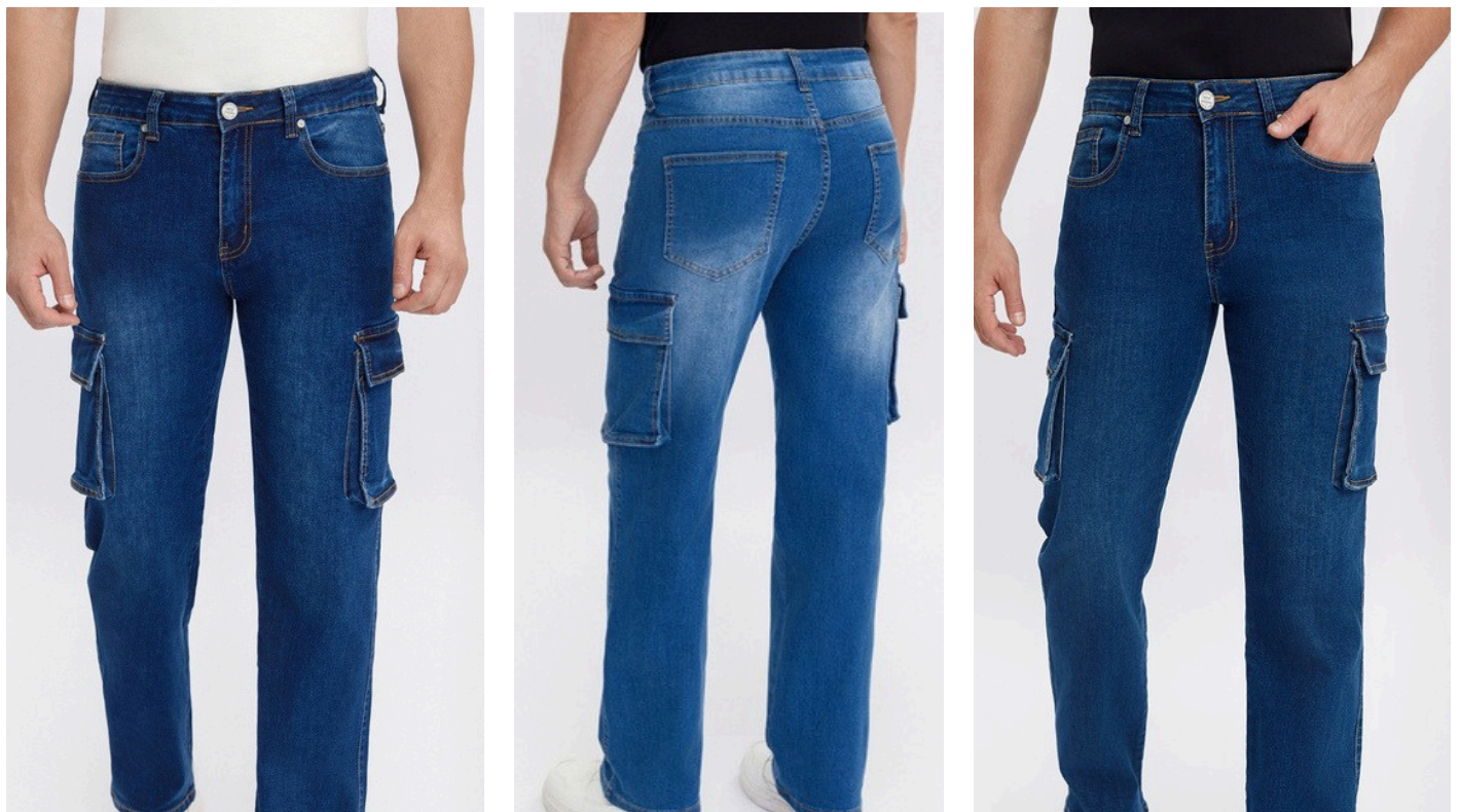 PANTALON DE MEZCLILLA CABALLERO - CARGO - RECTO 40